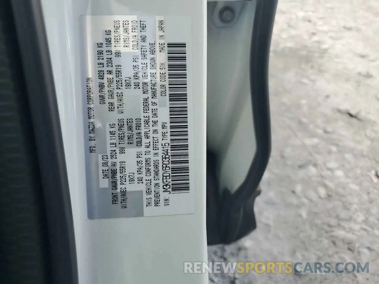 13 Photograph of a damaged car JM3KFBDY6R0364415 MAZDA CX-5 PREMI 2024