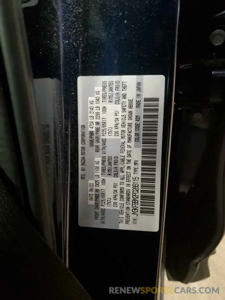 13 Photograph of a damaged car JM3KFBBM2P0286115 MAZDA CX-5 SELEC 2023