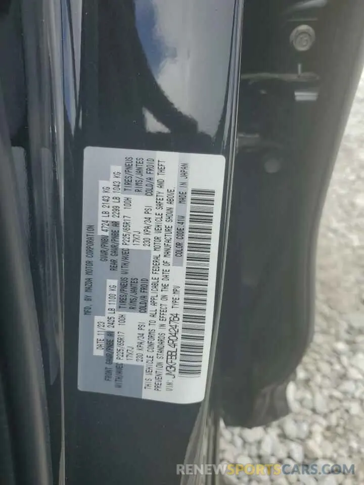 13 Photograph of a damaged car JM3KFBBL4R0424764 MAZDA CX-5 SELEC 2024