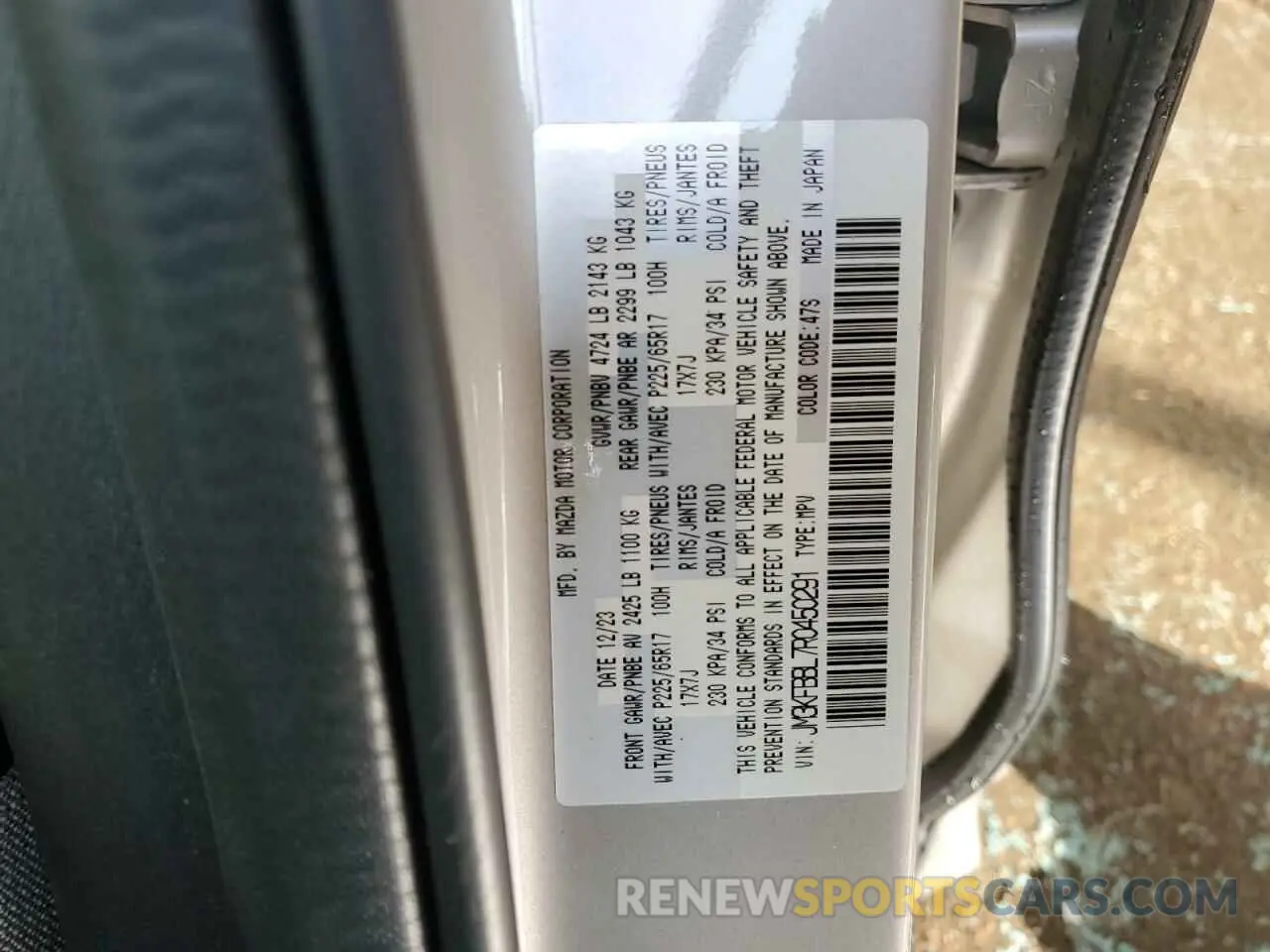 13 Photograph of a damaged car JM3KFBBL7R0450291 MAZDA CX-5 SELEC 2024