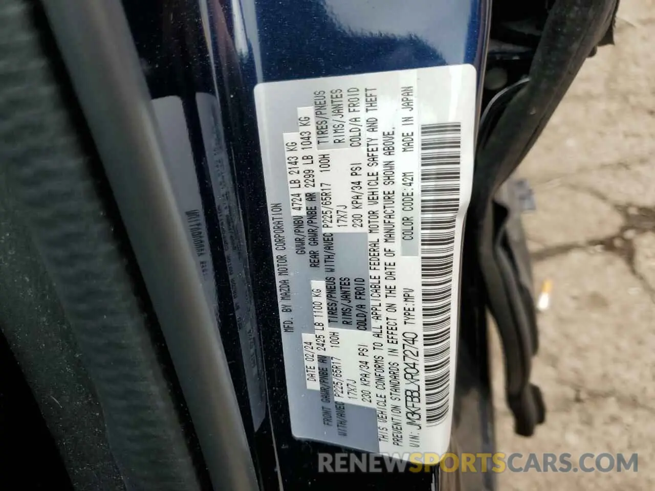 13 Photograph of a damaged car JM3KFBBLXR0472740 MAZDA CX-5 SELEC 2024