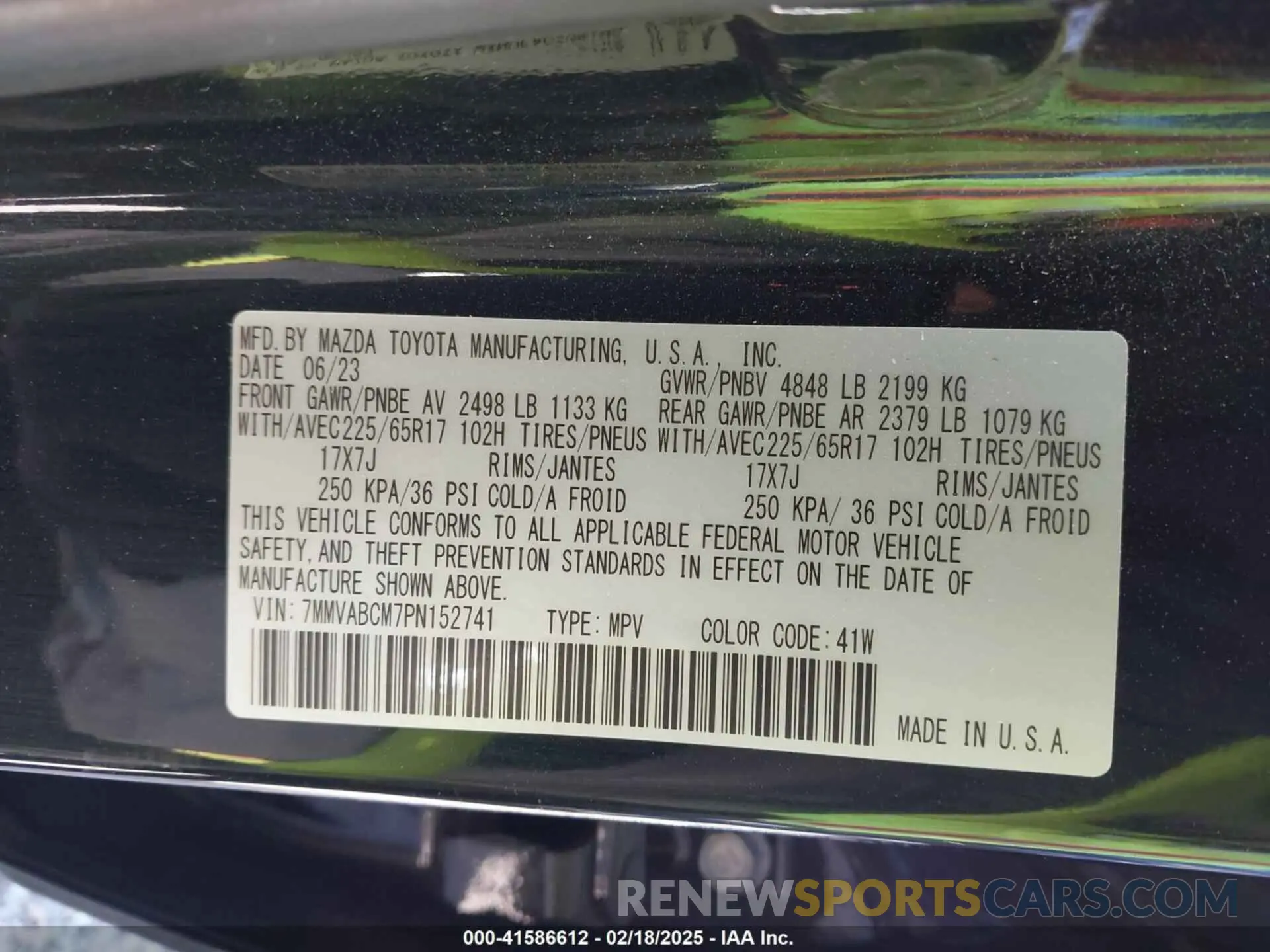 9 Photograph of a damaged car 7MMVABCM7PN152741 MAZDA CX-50 2023