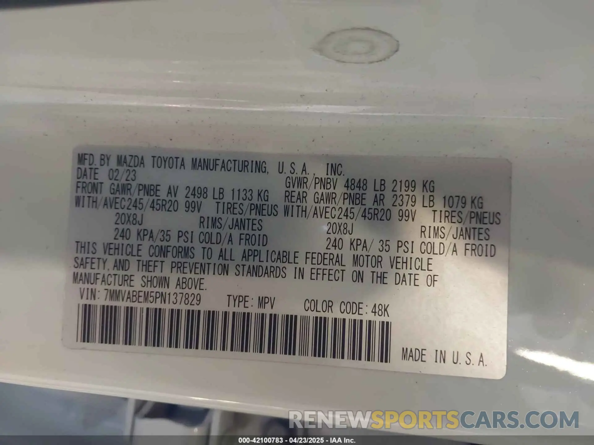 9 Photograph of a damaged car 7MMVABEM5PN137829 MAZDA CX-50 2023