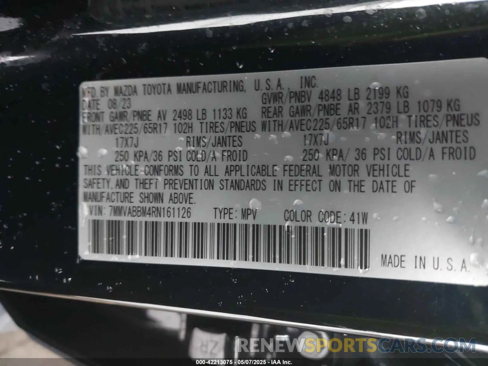 9 Photograph of a damaged car 7MMVABBM4RN161126 MAZDA CX-50 2024