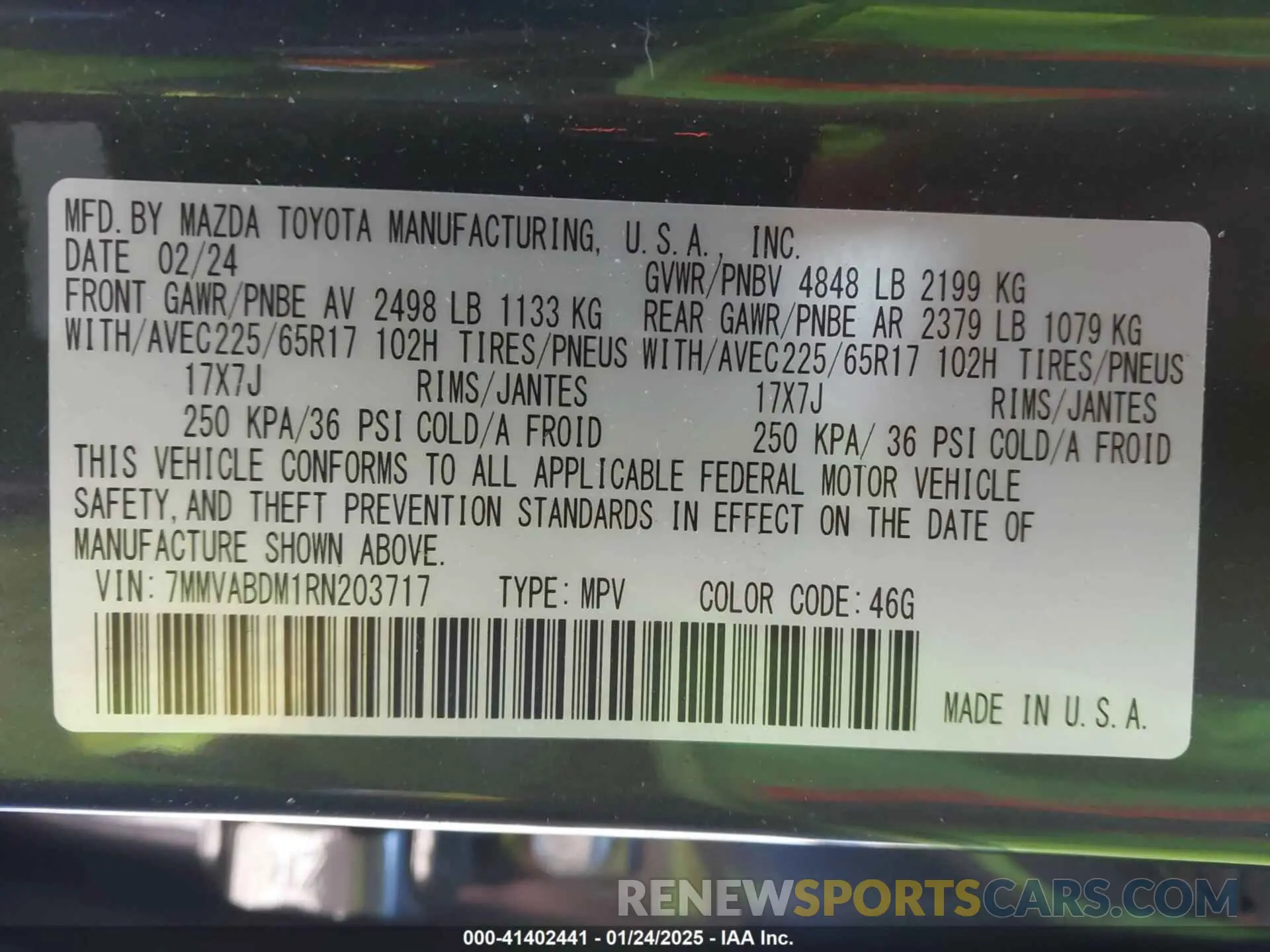 9 Photograph of a damaged car 7MMVABDM1RN203717 MAZDA CX-50 2024