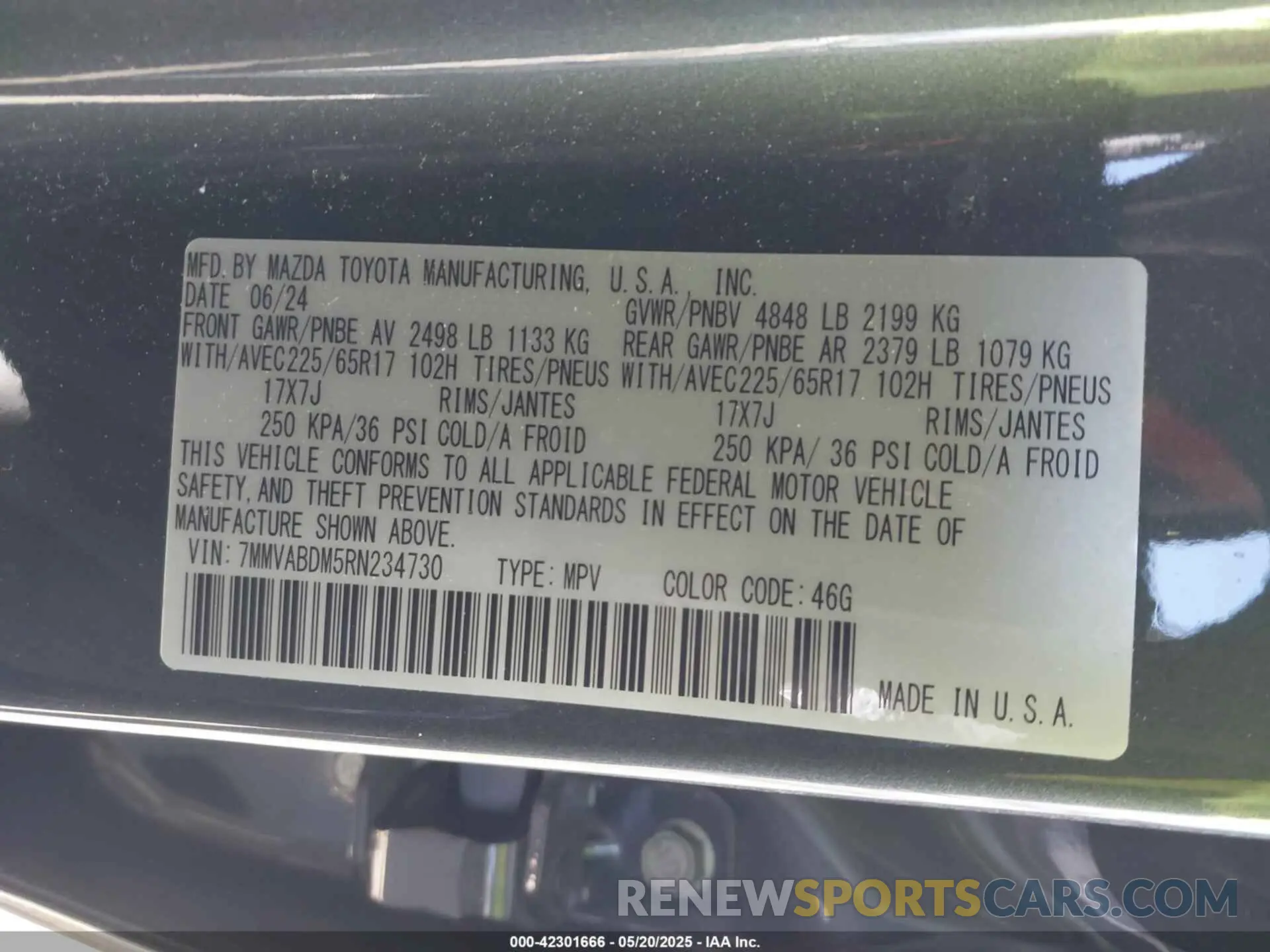 9 Photograph of a damaged car 7MMVABDM5RN234730 MAZDA CX-50 2024