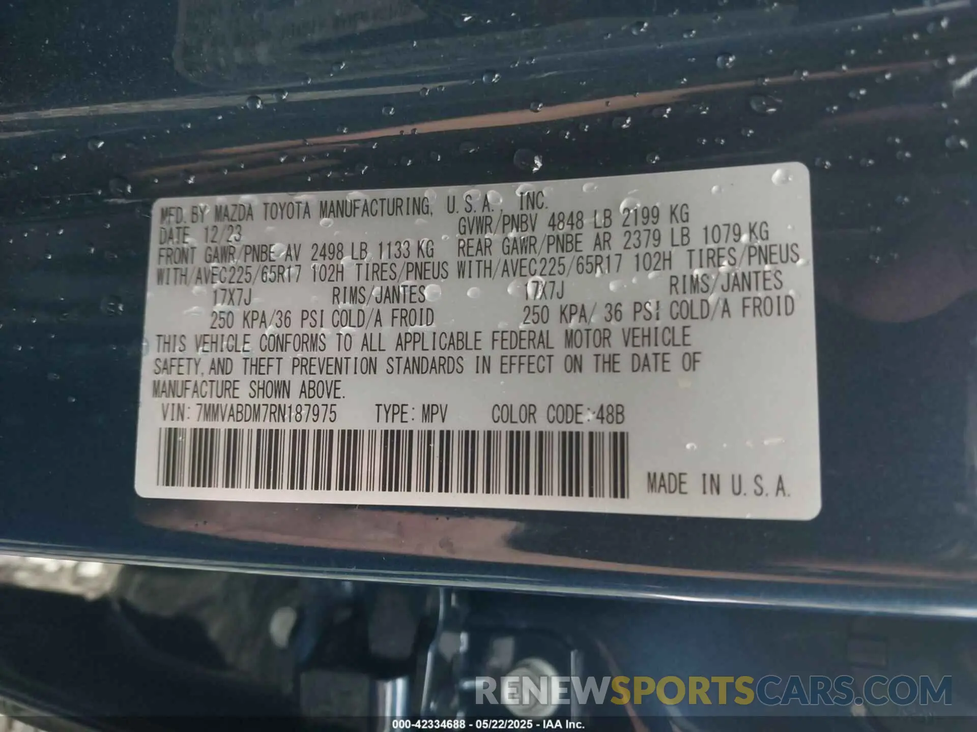 9 Photograph of a damaged car 7MMVABDM7RN187975 MAZDA CX-50 2024