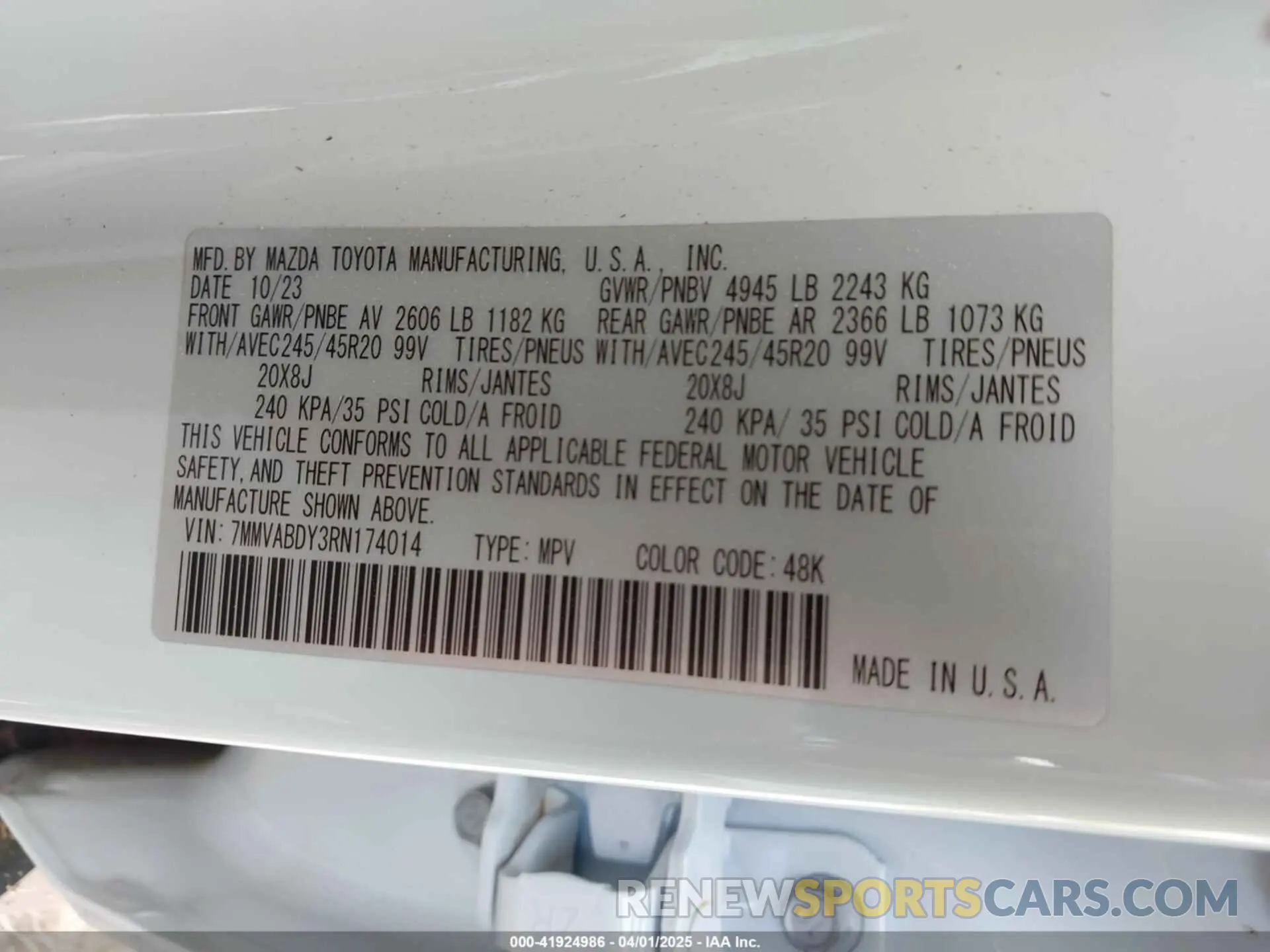 9 Photograph of a damaged car 7MMVABDY3RN174014 MAZDA CX-50 2024