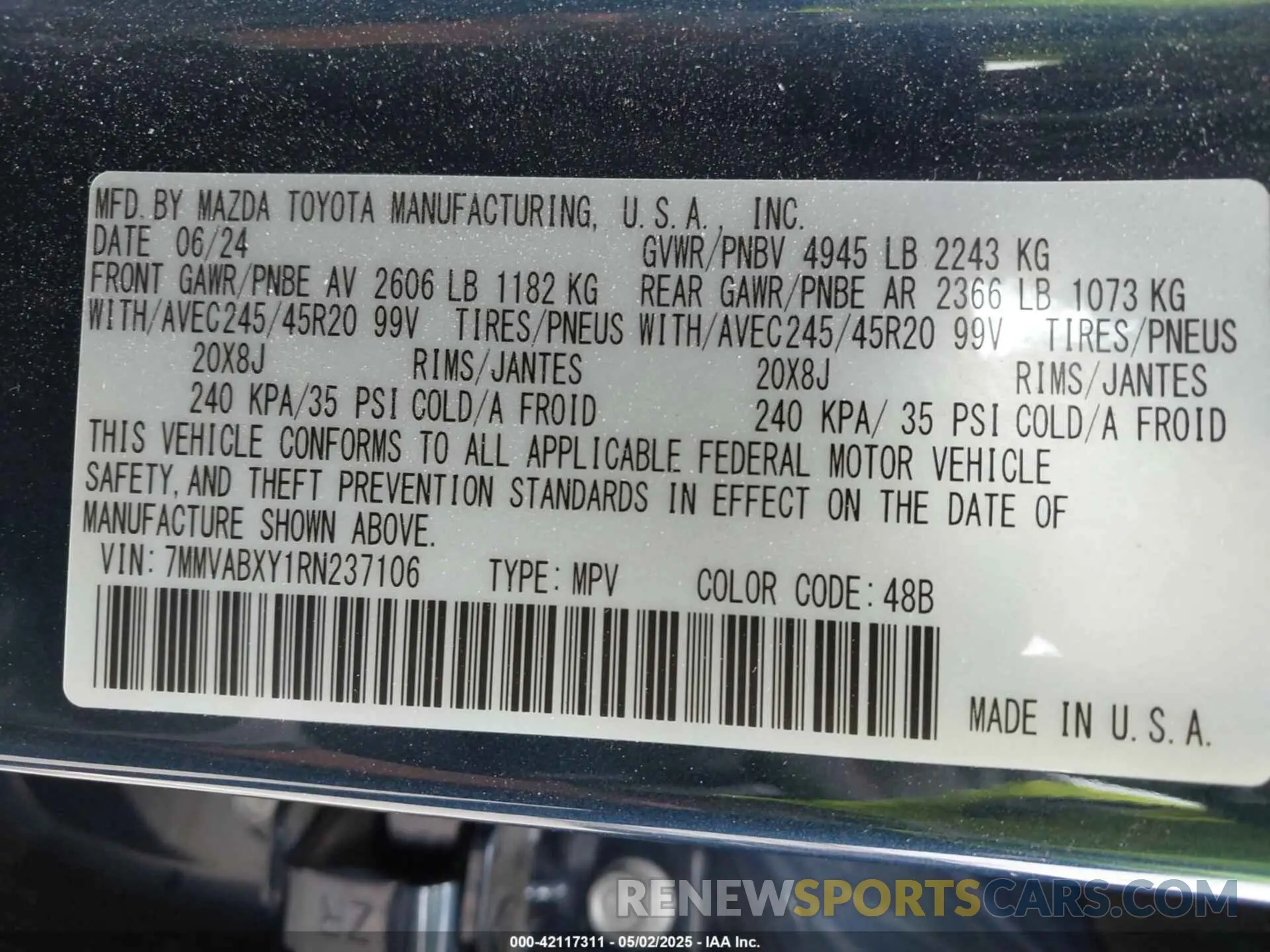 9 Photograph of a damaged car 7MMVABXY1RN237106 MAZDA CX-50 2024