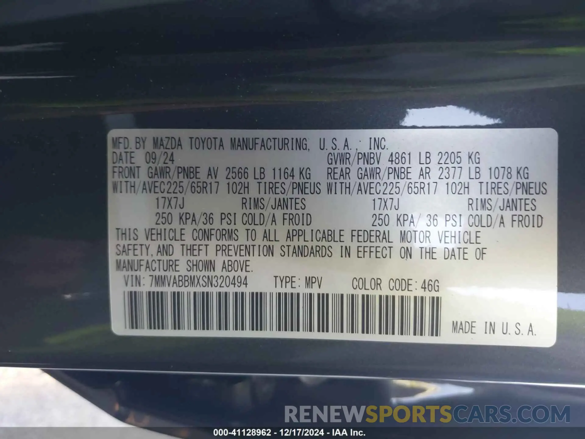 9 Photograph of a damaged car 7MMVABBMXSN320494 MAZDA CX-50 2025