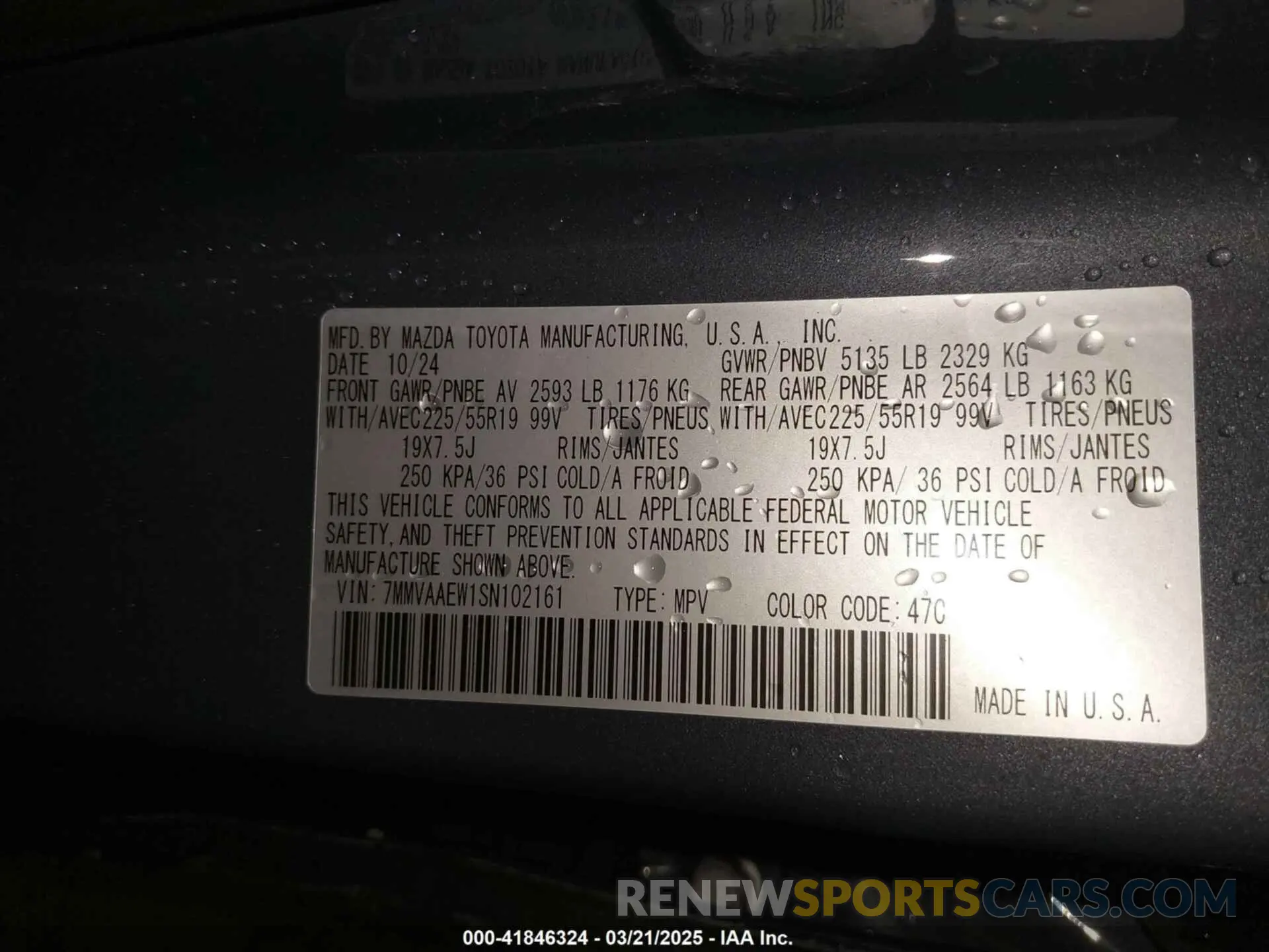 9 Photograph of a damaged car 7MMVAAEW1SN102161 MAZDA CX-50 HYBRID 2025