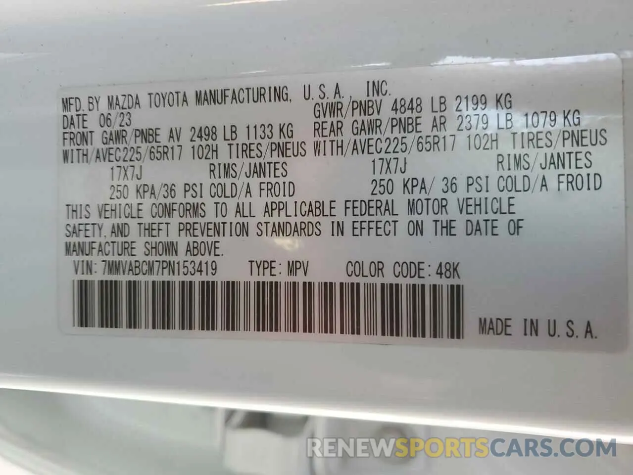 13 Photograph of a damaged car 7MMVABCM7PN153419 MAZDA CX-50 PREF 2023