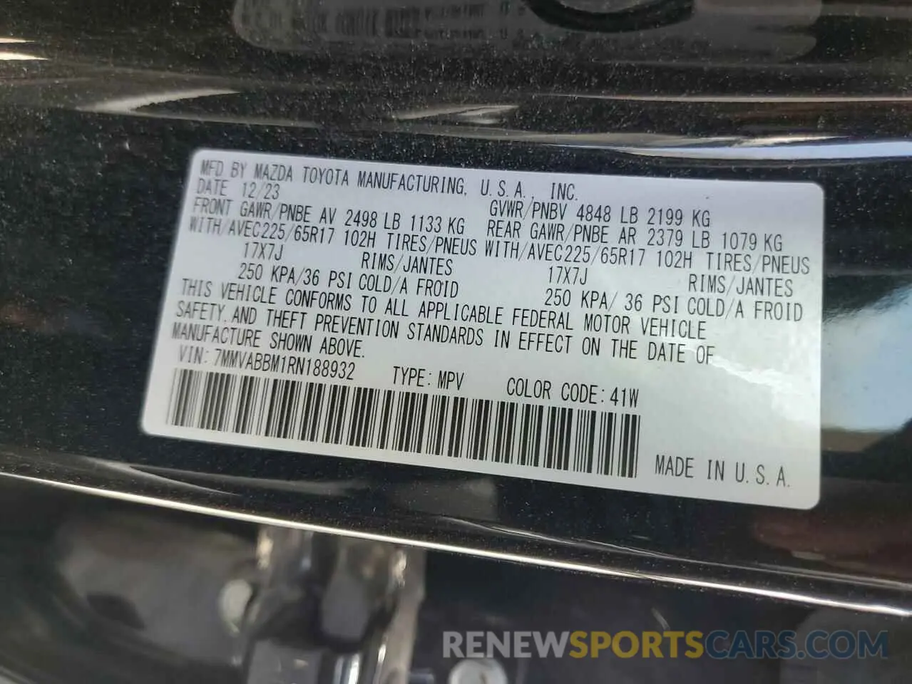 15 Photograph of a damaged car 7MMVABBM1RN188932 MAZDA CX-50 PREF 2024