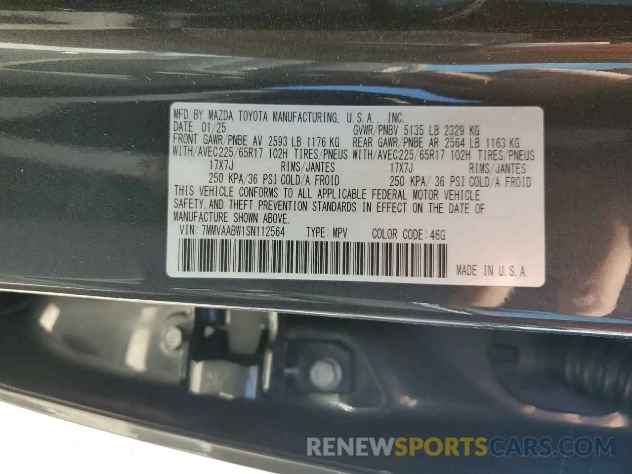 13 Photograph of a damaged car 7MMVAABW1SN112564 MAZDA CX-50 PREF 2025