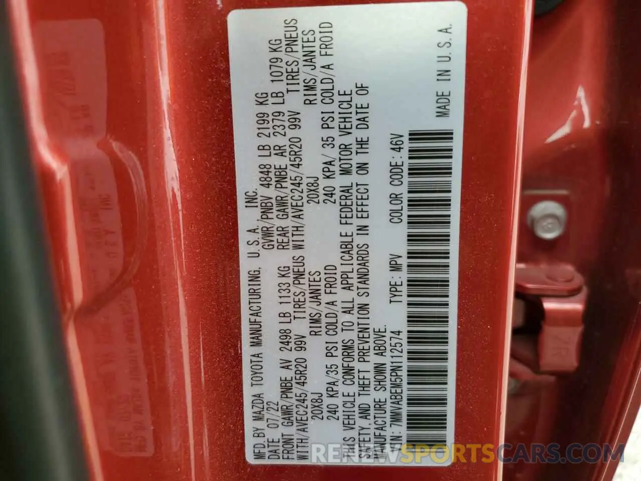 13 Photograph of a damaged car 7MMVABEM5PN112574 MAZDA CX-50 PREM 2023