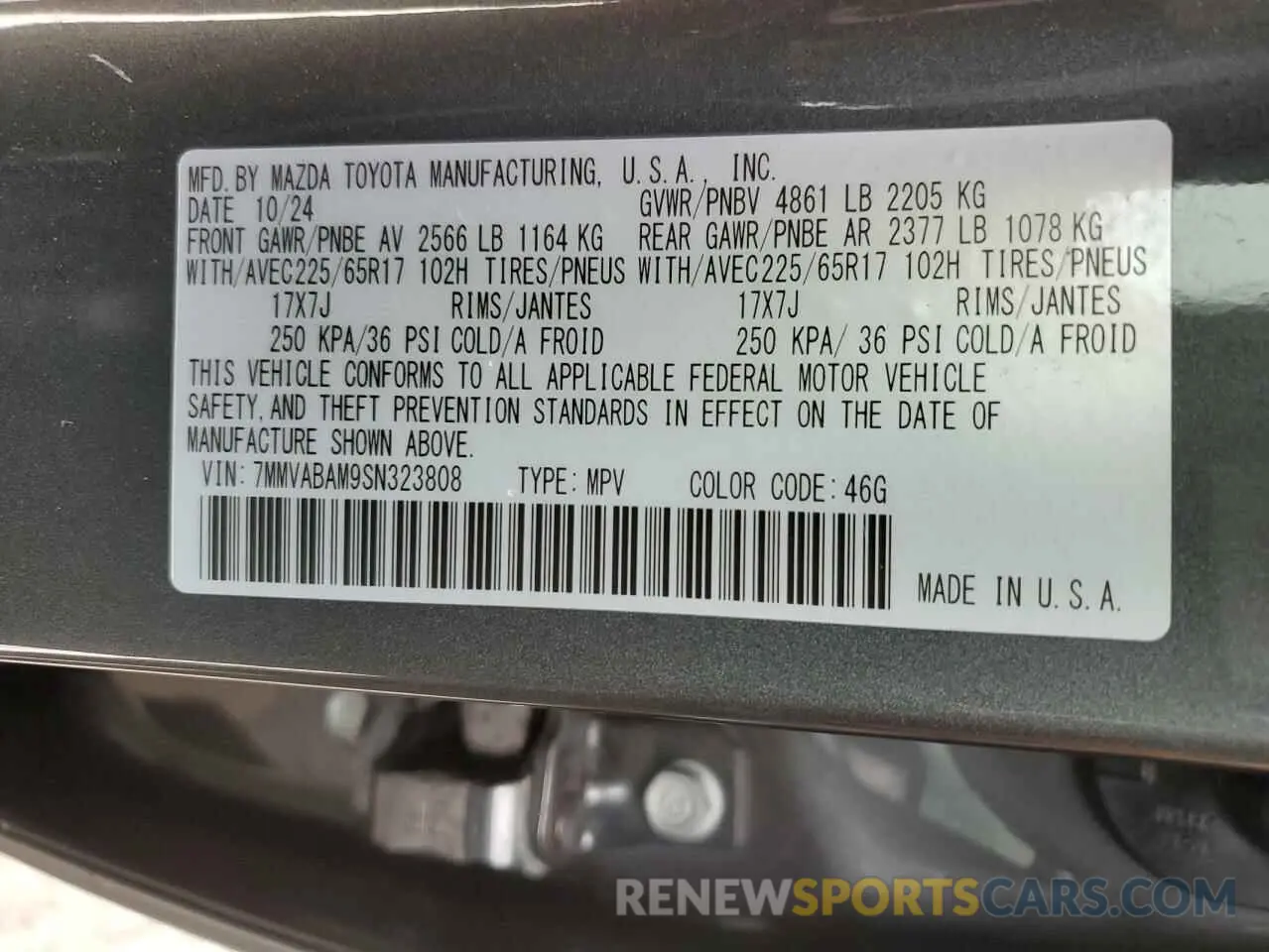 16 Photograph of a damaged car 7MMVABAM9SN323808 MAZDA CX-50 SELE 2025
