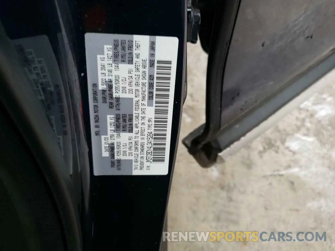 14 Photograph of a damaged car JM3TCBDY4L0415284 MAZDA CX-9 2020