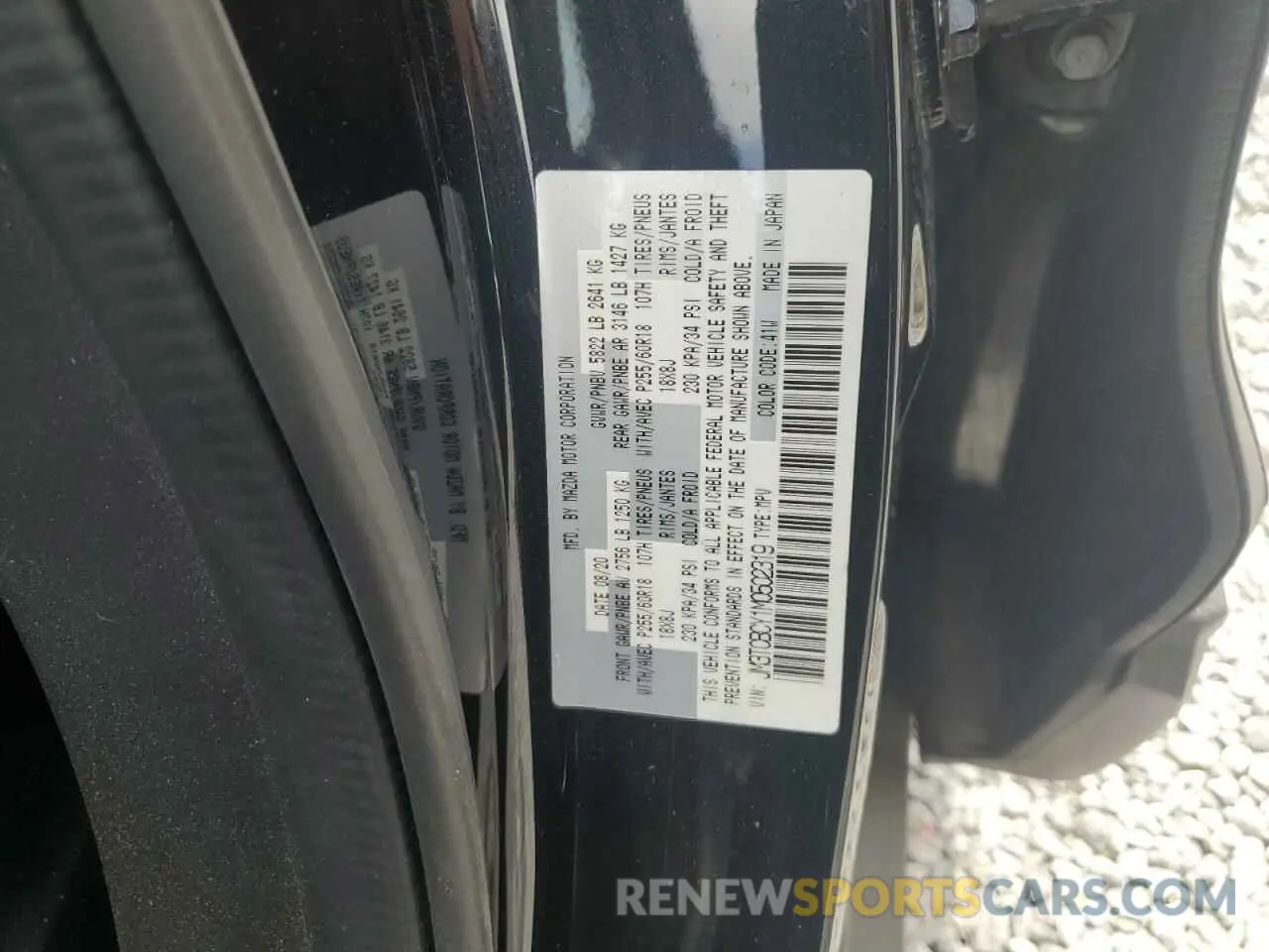 13 Photograph of a damaged car JM3TCBCY1M0502319 MAZDA CX-9 2021