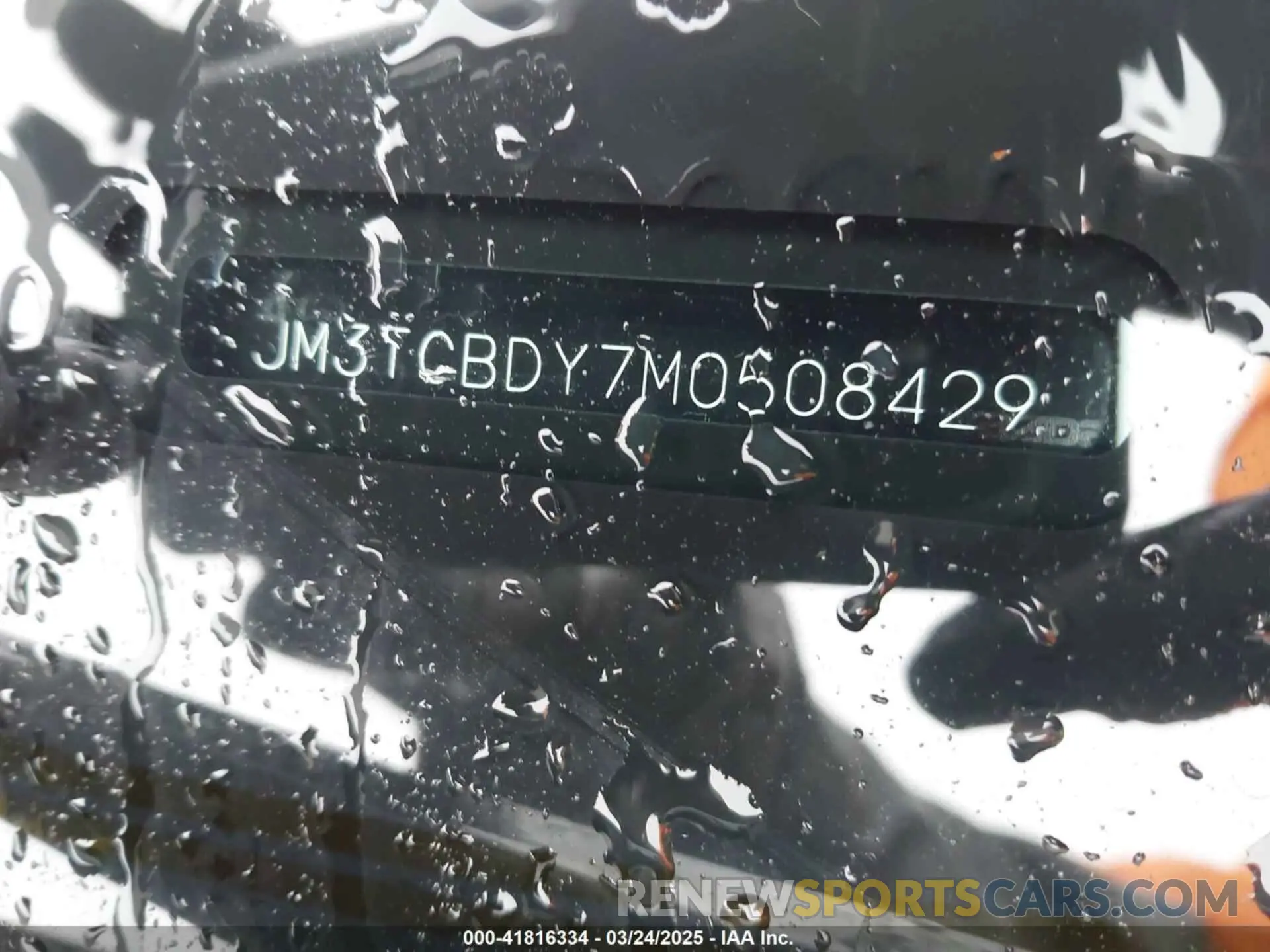 18 Photograph of a damaged car JM3TCBDY7M0508429 MAZDA CX-9 2021