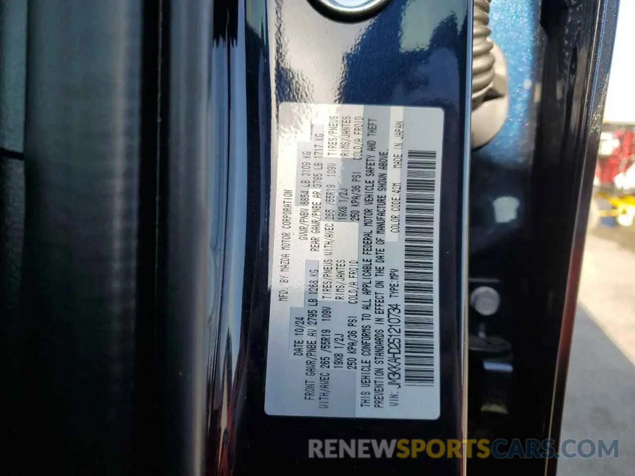 15 Photograph of a damaged car JM3KKAHD2S1210734 MAZDA CX-90 2025