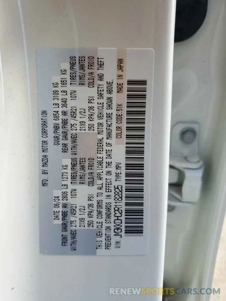 14 Photograph of a damaged car JM3KKDHC2R1182825 MAZDA CX-90 PREM 2024
