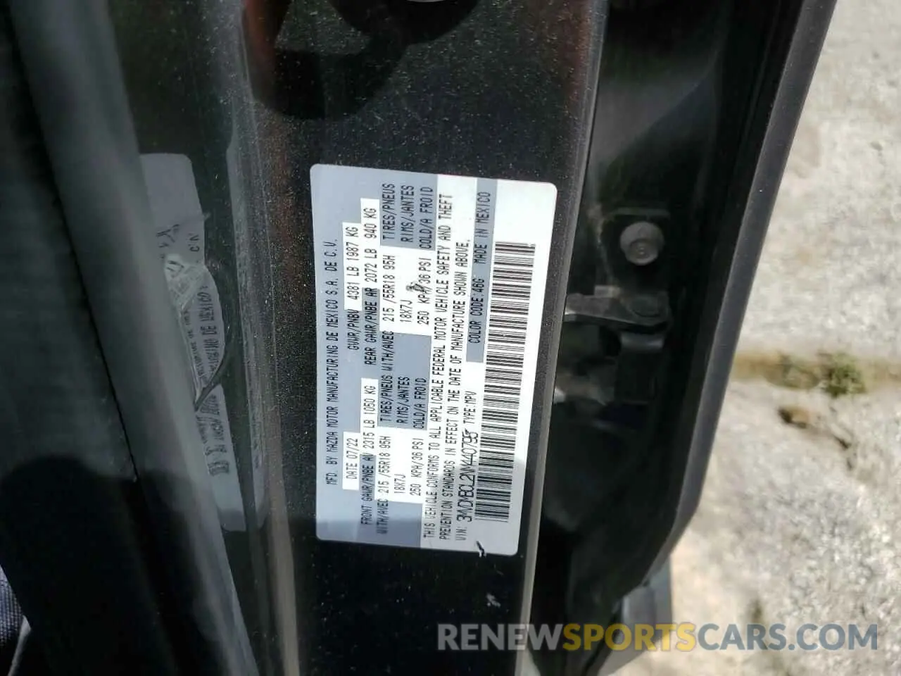 13 Photograph of a damaged car 3MVDMBCL2NM440795 MAZDA CX30 2022