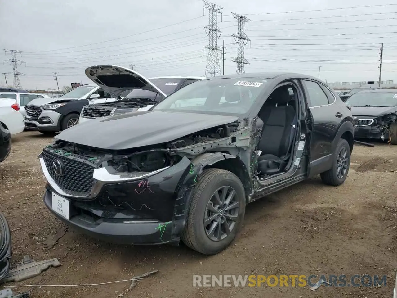 1 Photograph of a damaged car 3MVDMBAM6PM549095 MAZDA CX30 2023