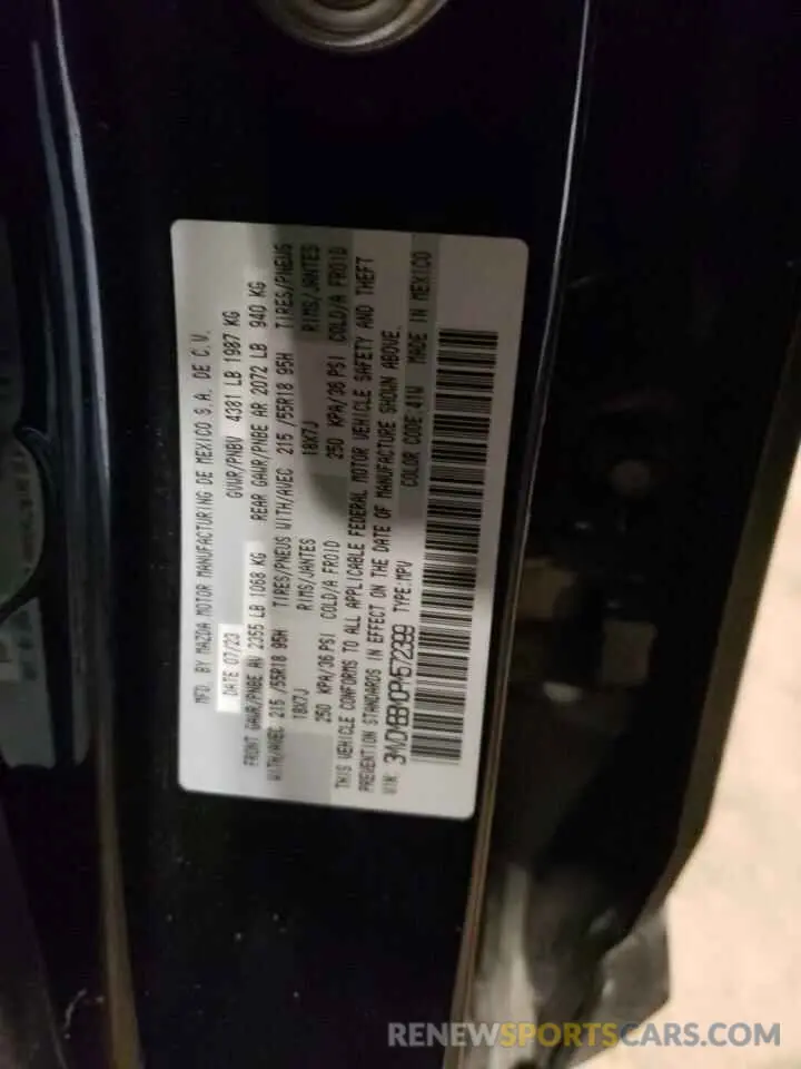 14 Photograph of a damaged car 3MVDMBBM0PM572399 MAZDA CX30 2023