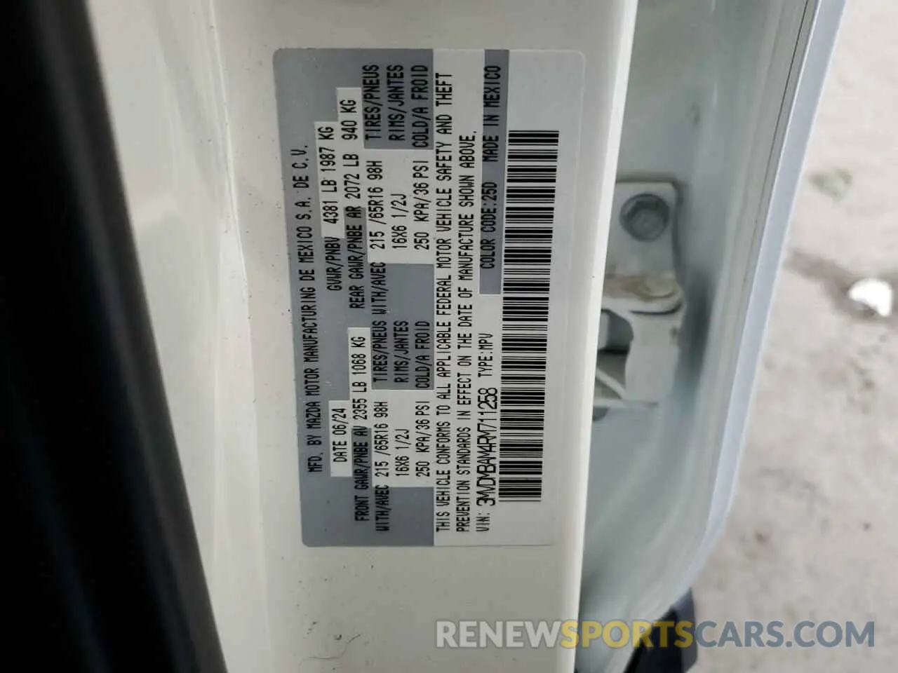 14 Photograph of a damaged car 3MVDMBAM4RM711258 MAZDA CX30 2024