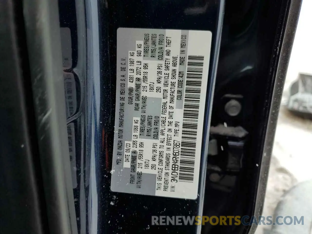 14 Photograph of a damaged car 3MVDMBBM4RM607867 MAZDA CX30 2024