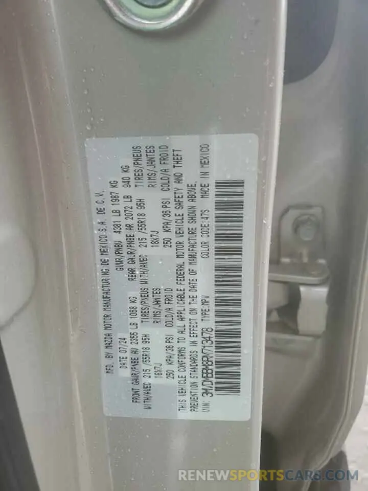 13 Photograph of a damaged car 3MVDMBBM8RM713478 MAZDA CX30 2024