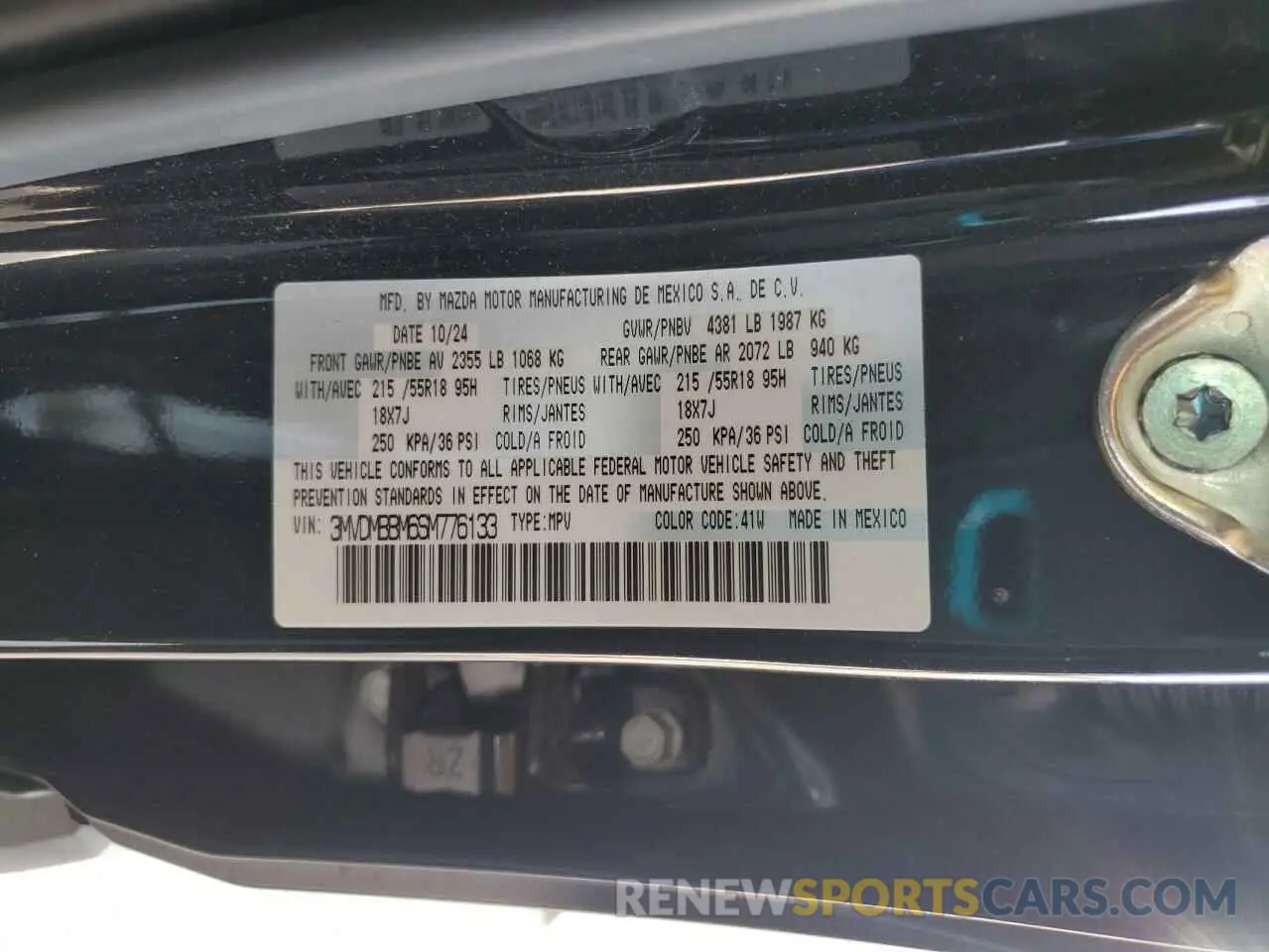 14 Photograph of a damaged car 3MVDMBBM6SM776133 MAZDA CX30 2025
