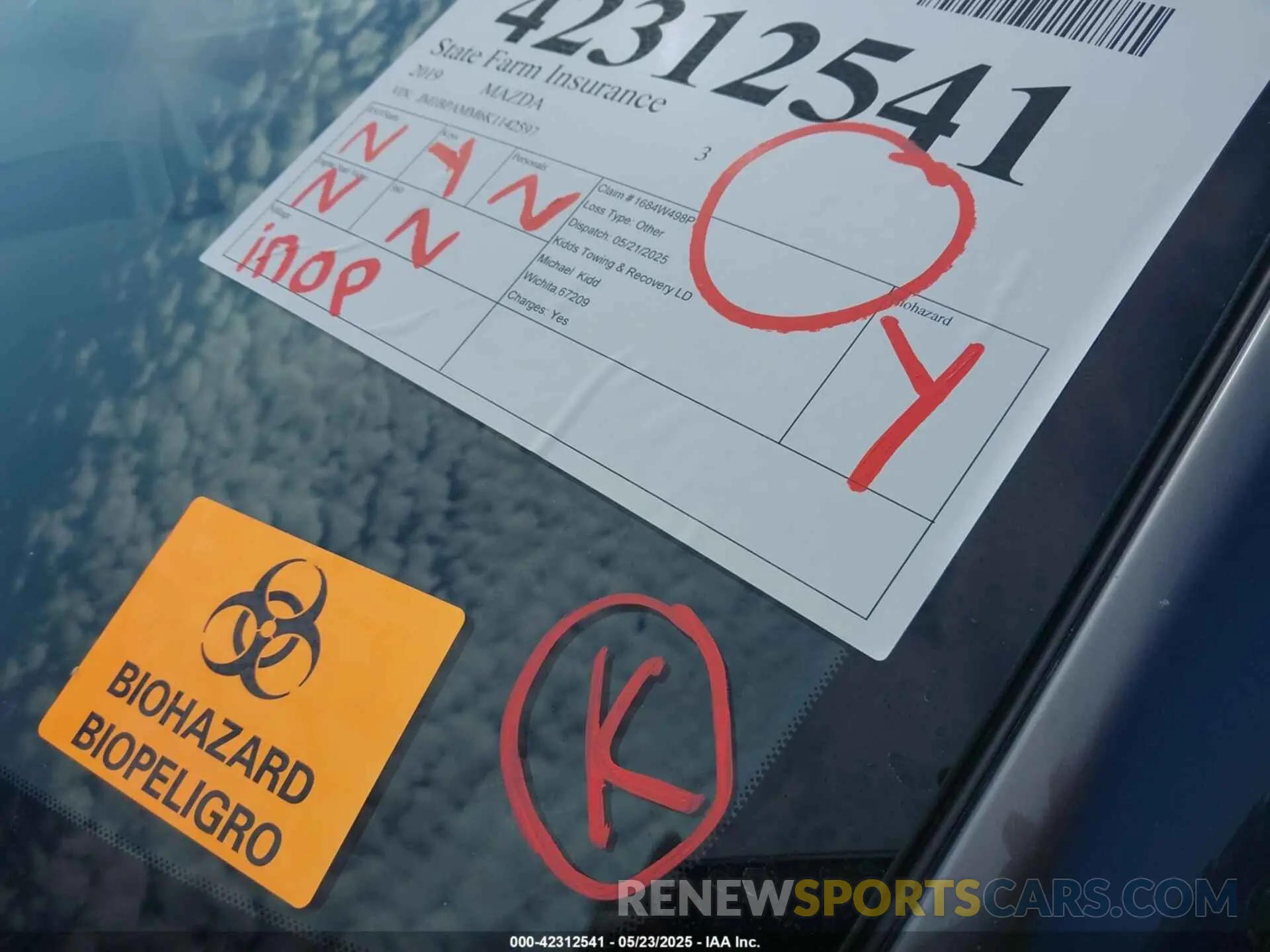 7 Photograph of a damaged car JM1BPAMM6K1142597 MAZDA MAZDA3 2019