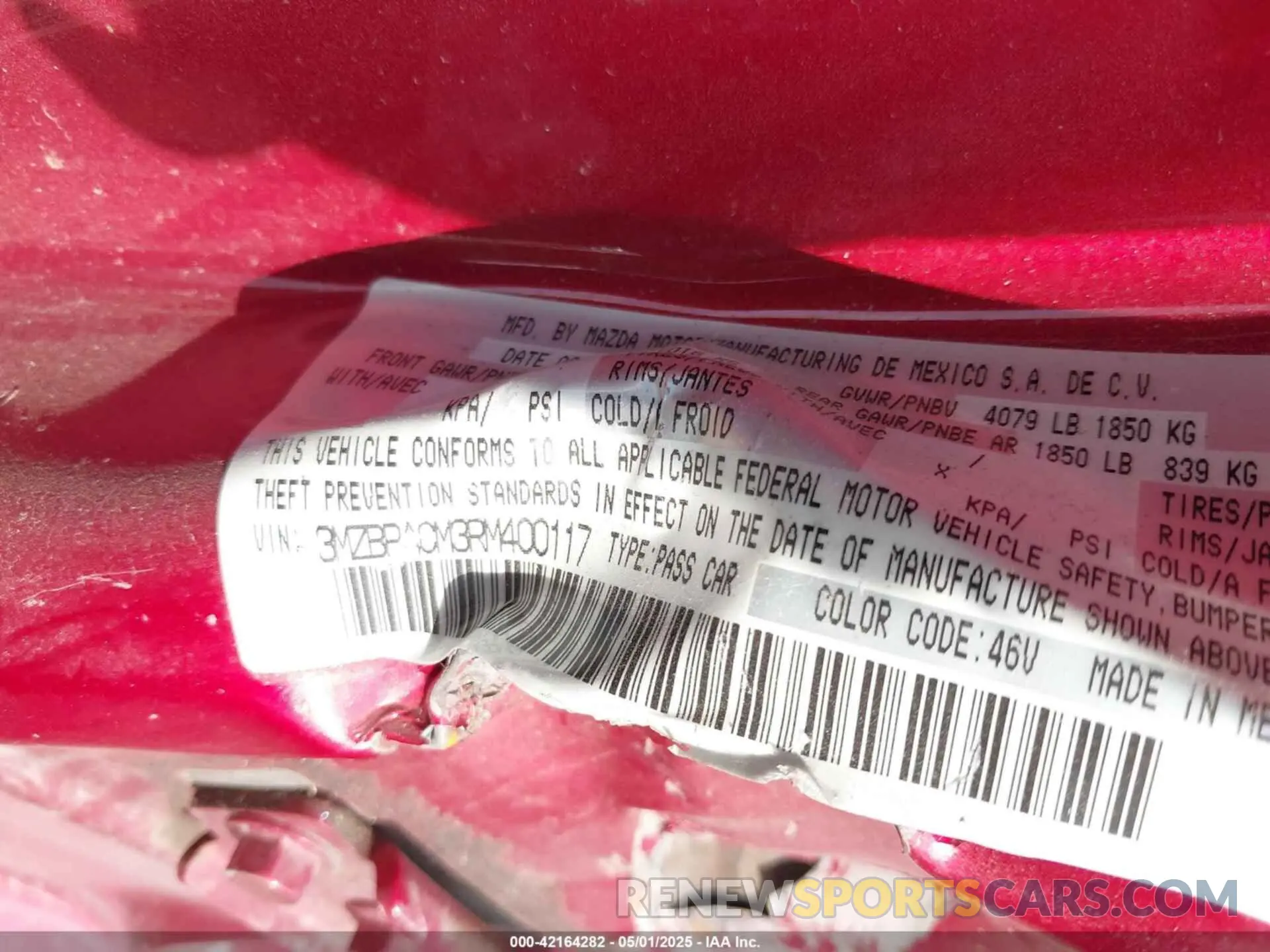 9 Photograph of a damaged car 3MZBPACM3RM400117 MAZDA MAZDA3 2024