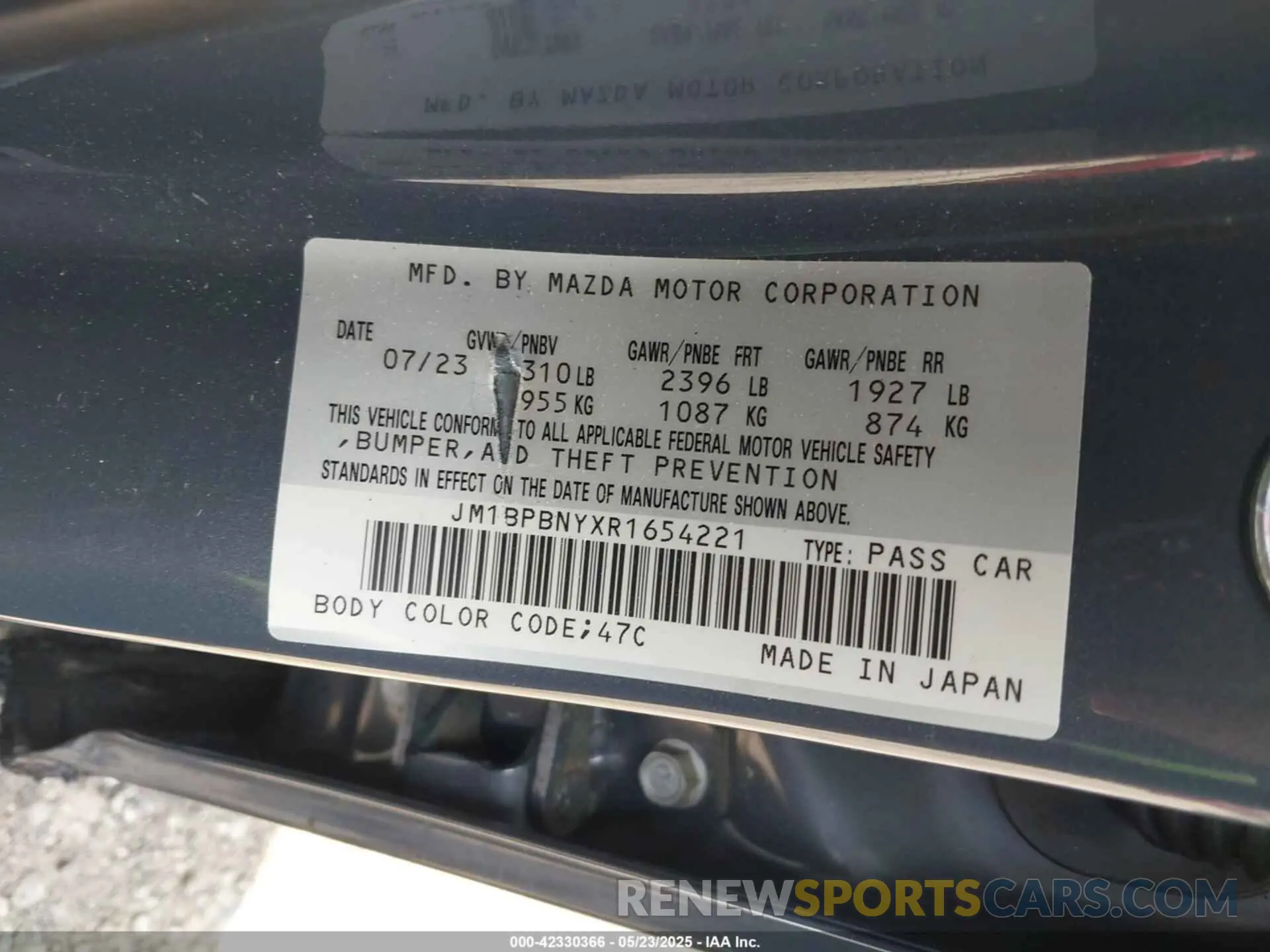 9 Photograph of a damaged car JM1BPBNYXR1654221 MAZDA MAZDA3 HATCHBACK 2024
