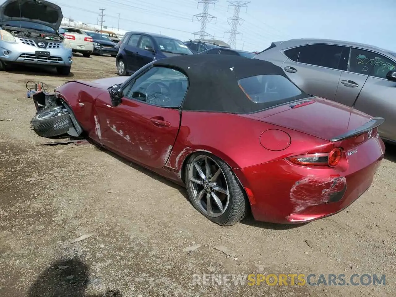 2 Photograph of a damaged car JM1NDAB74K0304963 MAZDA MX5 2019
