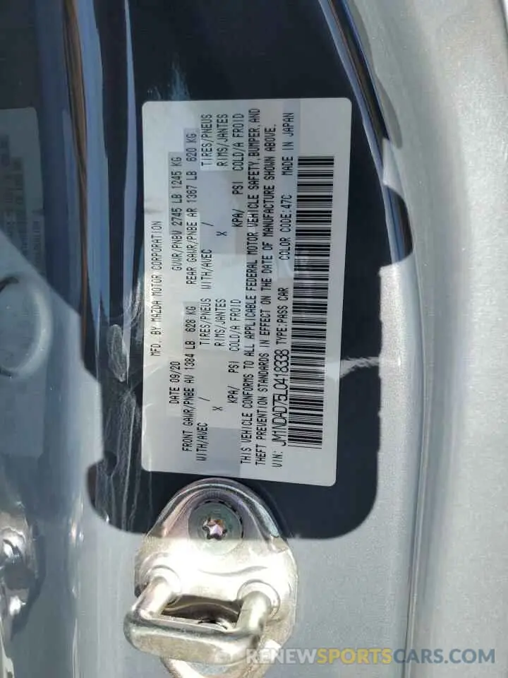 12 Photograph of a damaged car JM1NDAD75L0418338 MAZDA MX5 2020