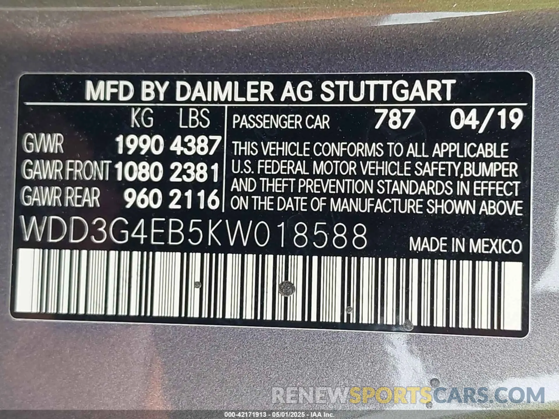 9 Photograph of a damaged car WDD3G4EB5KW018588 MERCEDES-BENZ A 220 2019