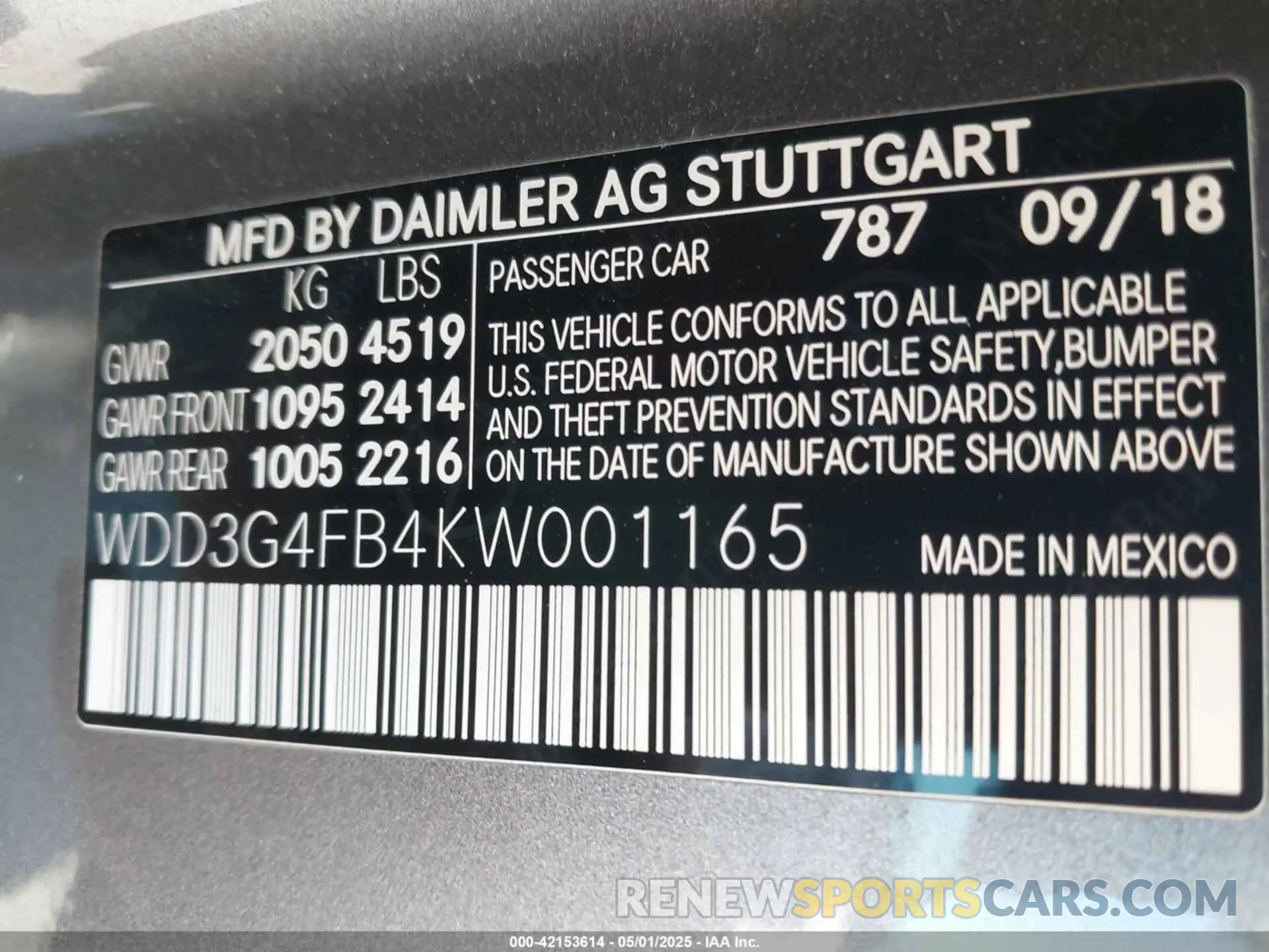 9 Photograph of a damaged car WDD3G4FB4KW001165 MERCEDES-BENZ A 220 2019