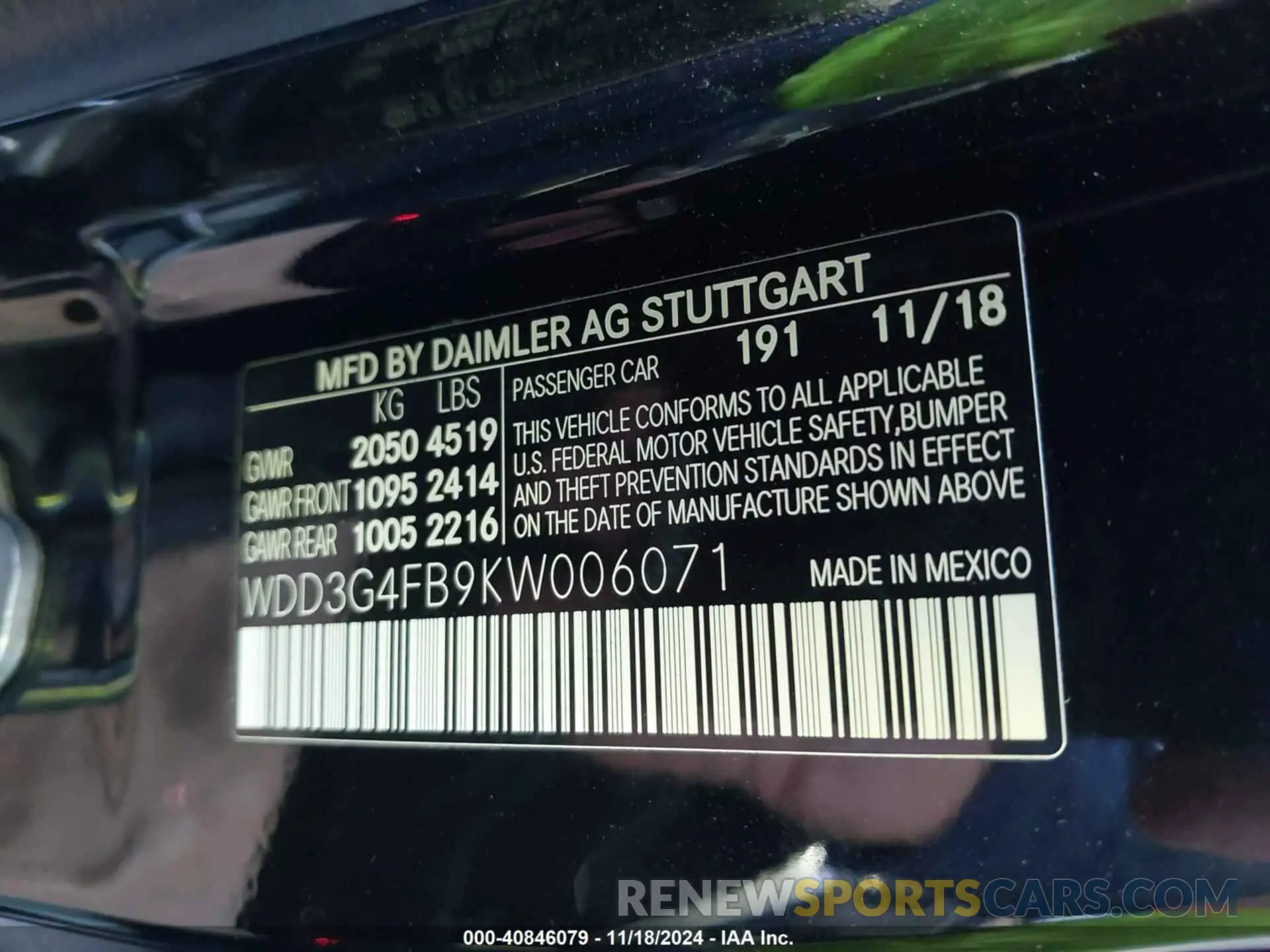 9 Photograph of a damaged car WDD3G4FB9KW006071 MERCEDES-BENZ A 220 2019