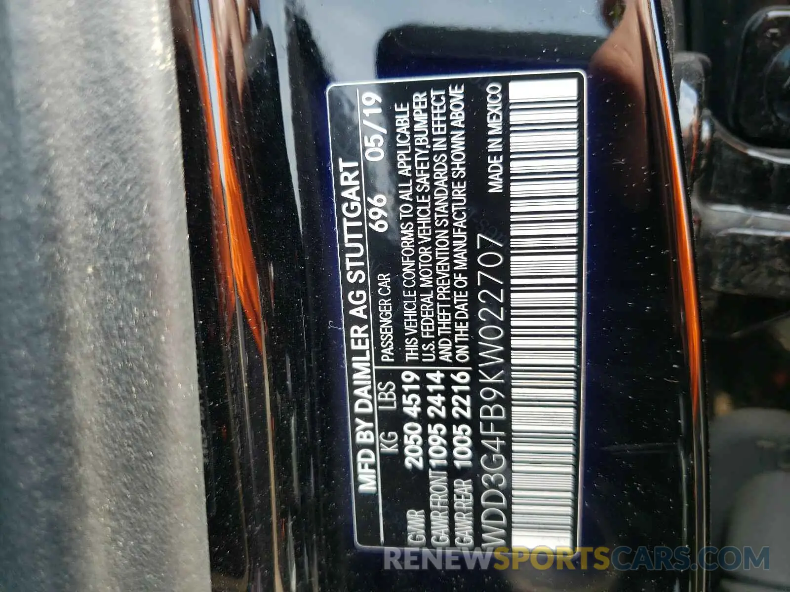 10 Photograph of a damaged car WDD3G4FB9KW022707 MERCEDES-BENZ A 220 2019