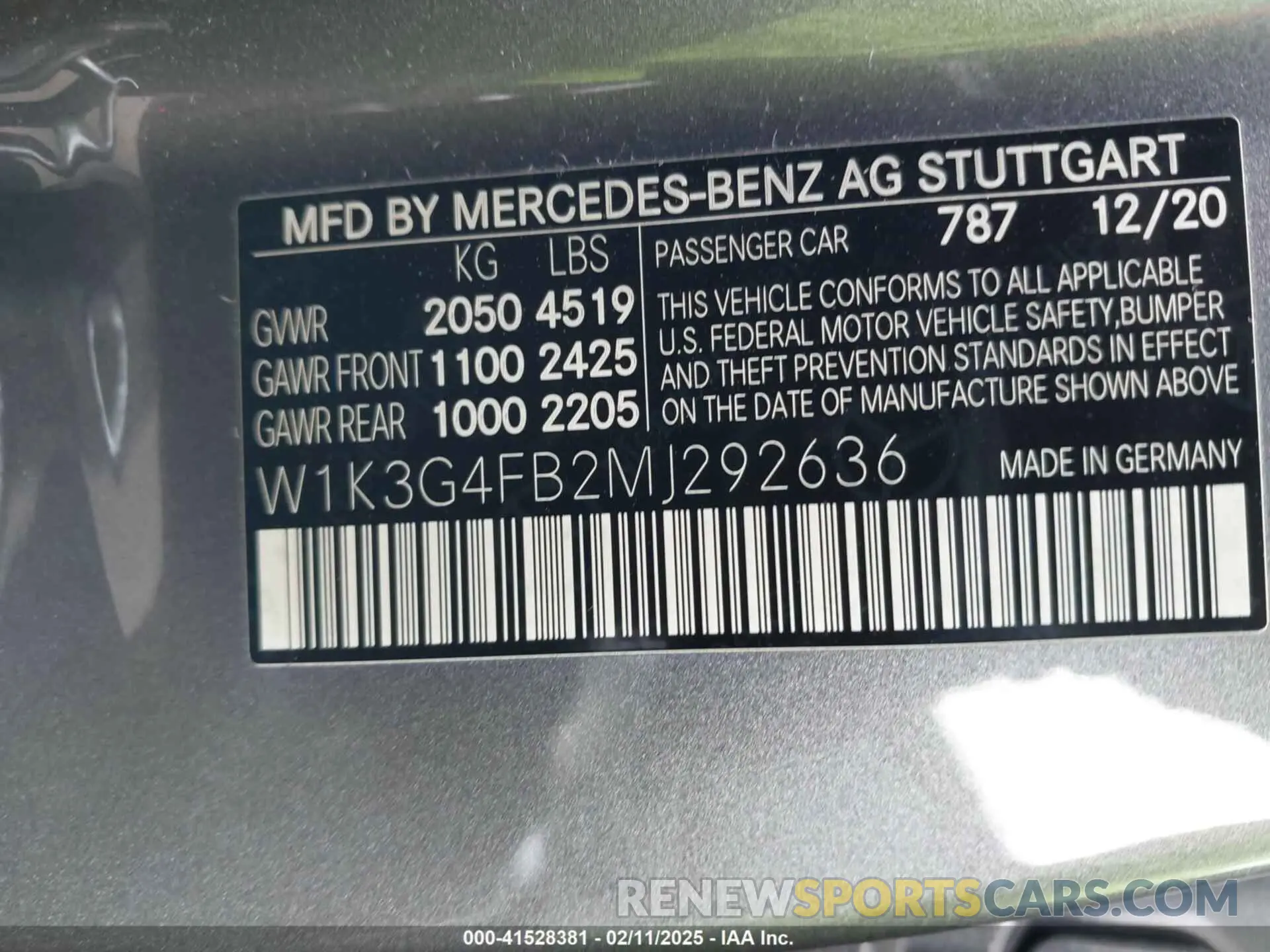 9 Photograph of a damaged car W1K3G4FB2MJ292636 MERCEDES-BENZ A 220 2021