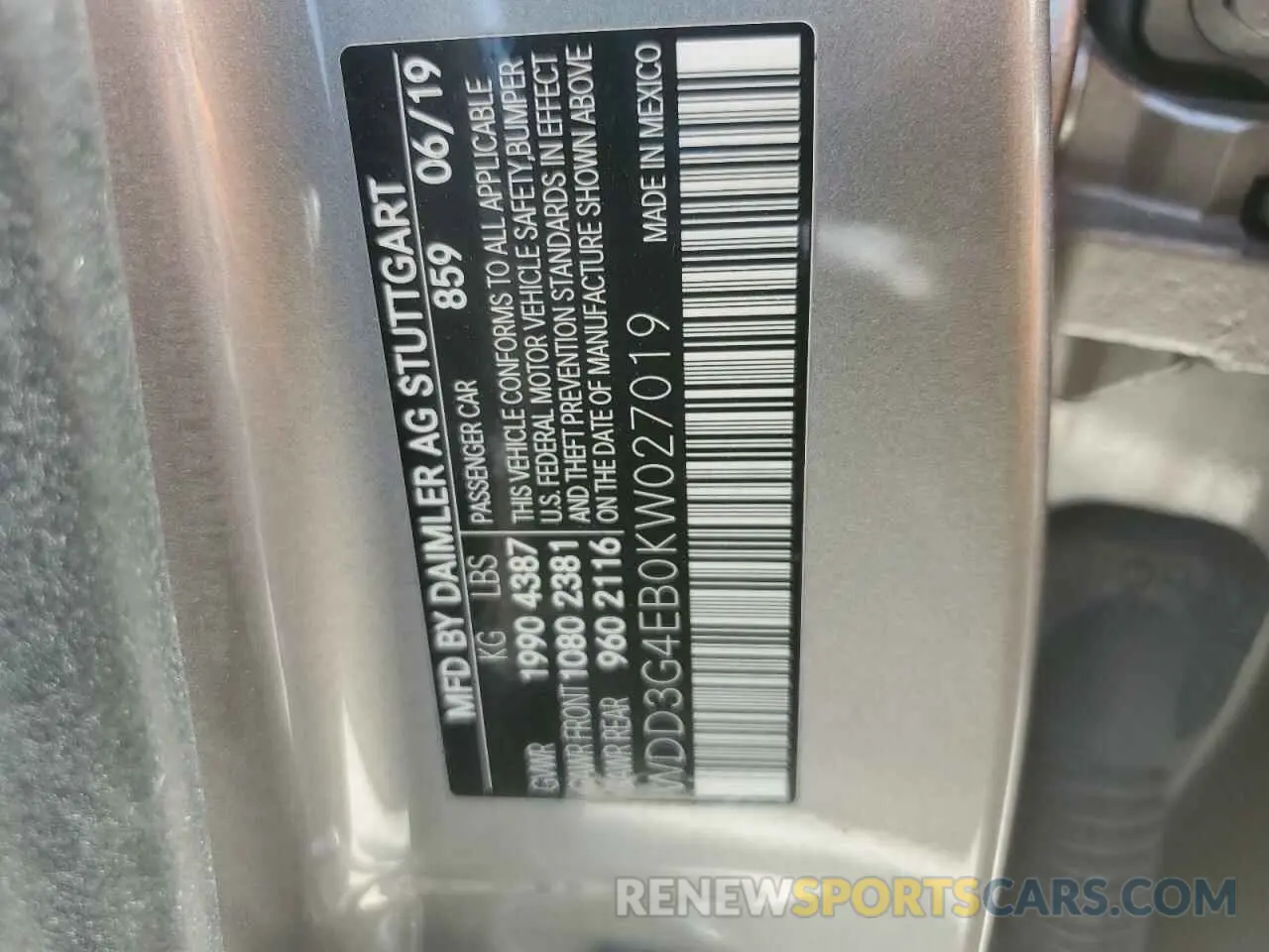 12 Photograph of a damaged car WDD3G4EB0KW027019 MERCEDES-BENZ A-CLASS 2019