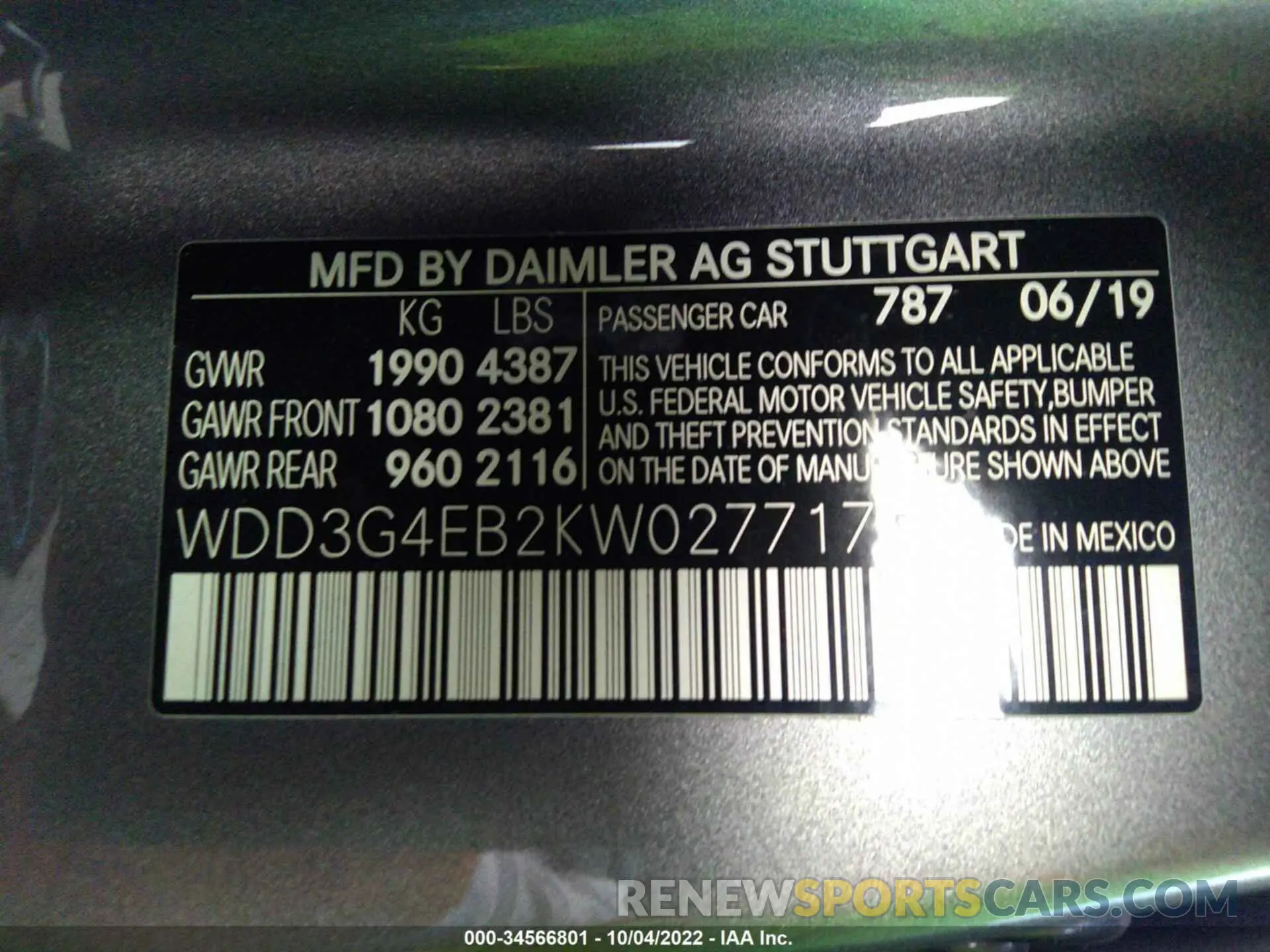 9 Photograph of a damaged car WDD3G4EB2KW027717 MERCEDES-BENZ A-CLASS 2019