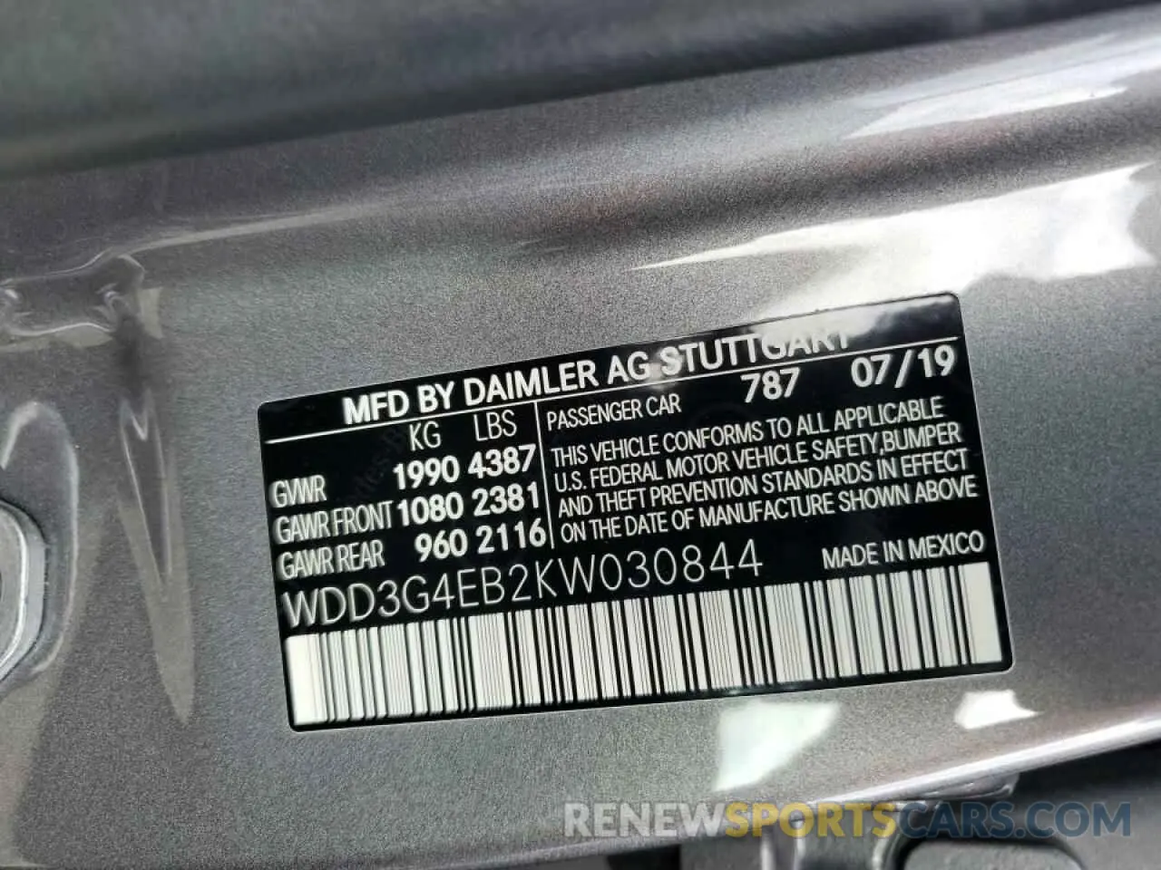 12 Photograph of a damaged car WDD3G4EB2KW030844 MERCEDES-BENZ A-CLASS 2019