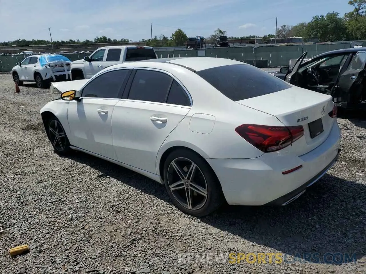 2 Photograph of a damaged car WDD3G4EB3KW013647 MERCEDES-BENZ A-CLASS 2019