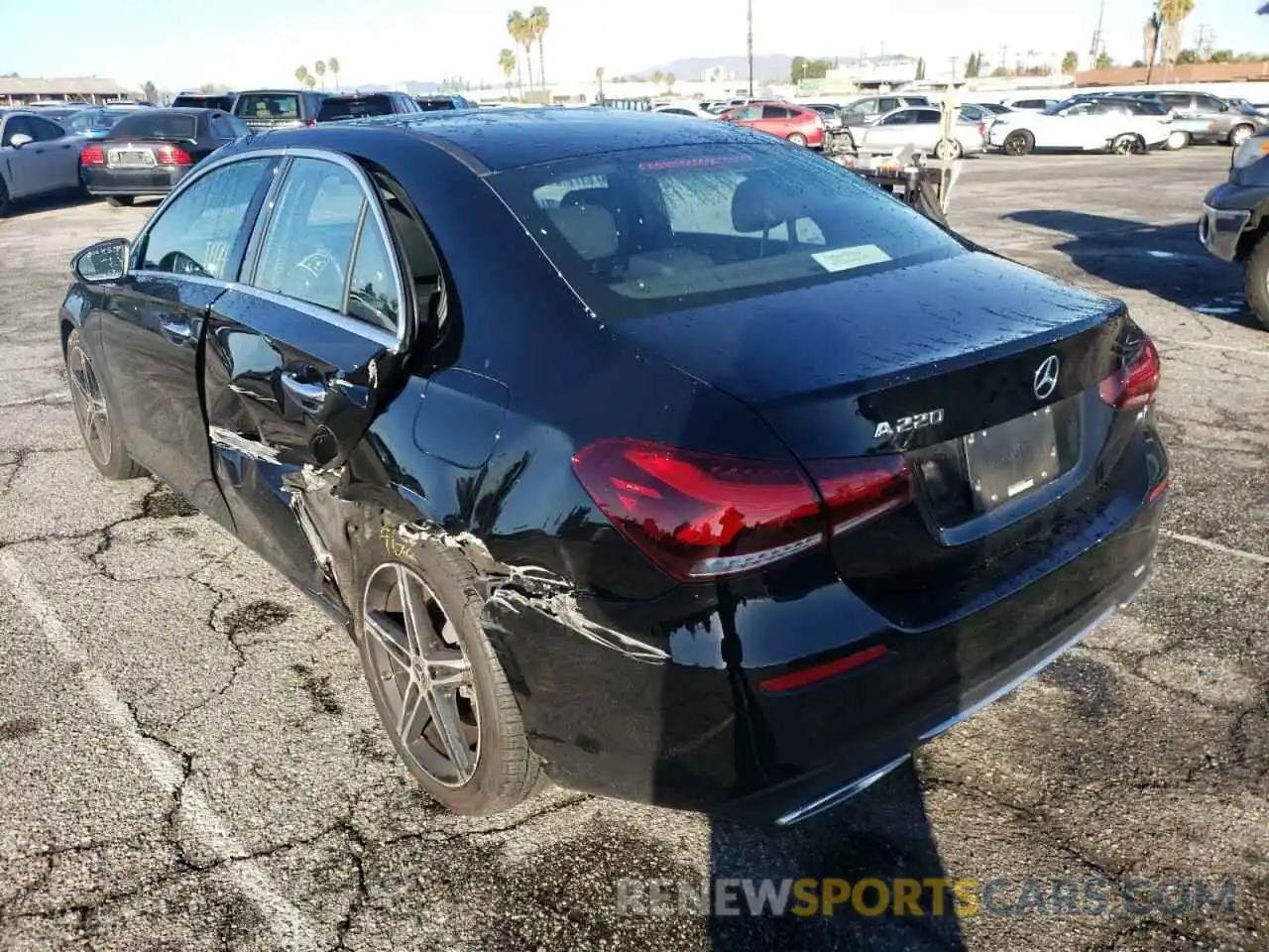 3 Photograph of a damaged car WDD3G4EB4KW032854 MERCEDES-BENZ A-CLASS 2019