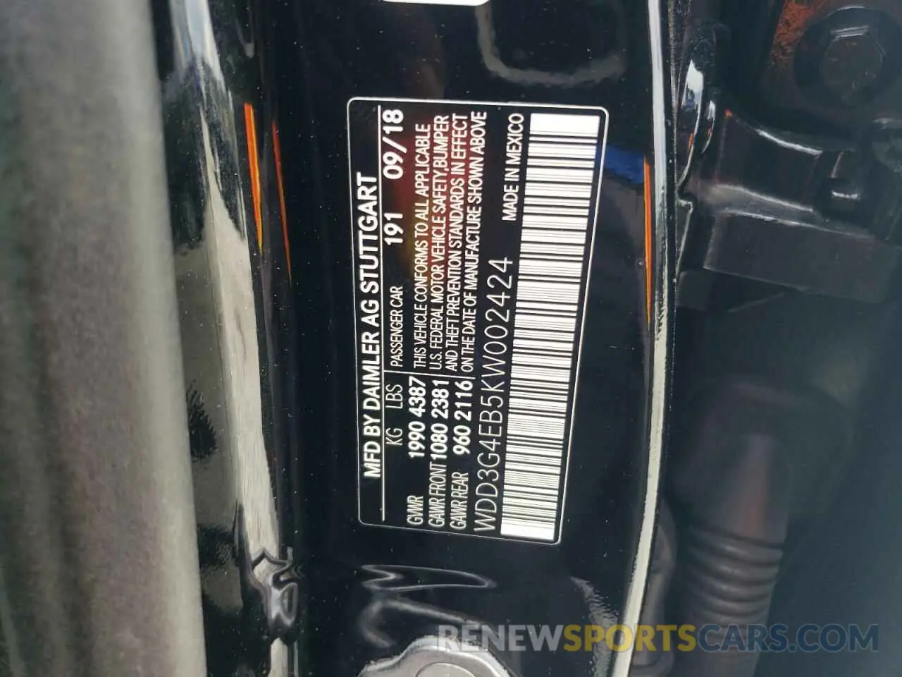 12 Photograph of a damaged car WDD3G4EB5KW002424 MERCEDES-BENZ A-CLASS 2019