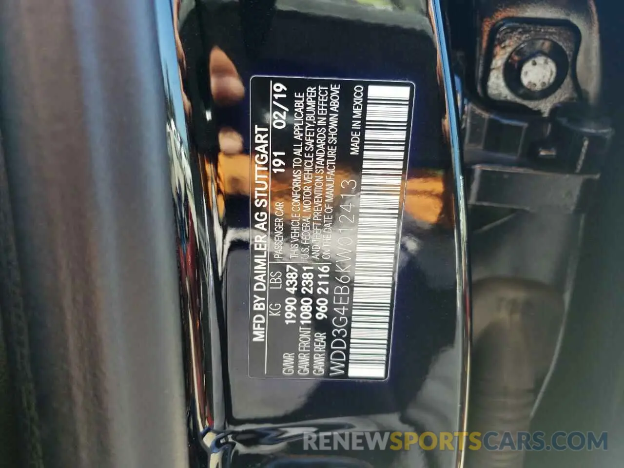 12 Photograph of a damaged car WDD3G4EB6KW012413 MERCEDES-BENZ A-CLASS 2019