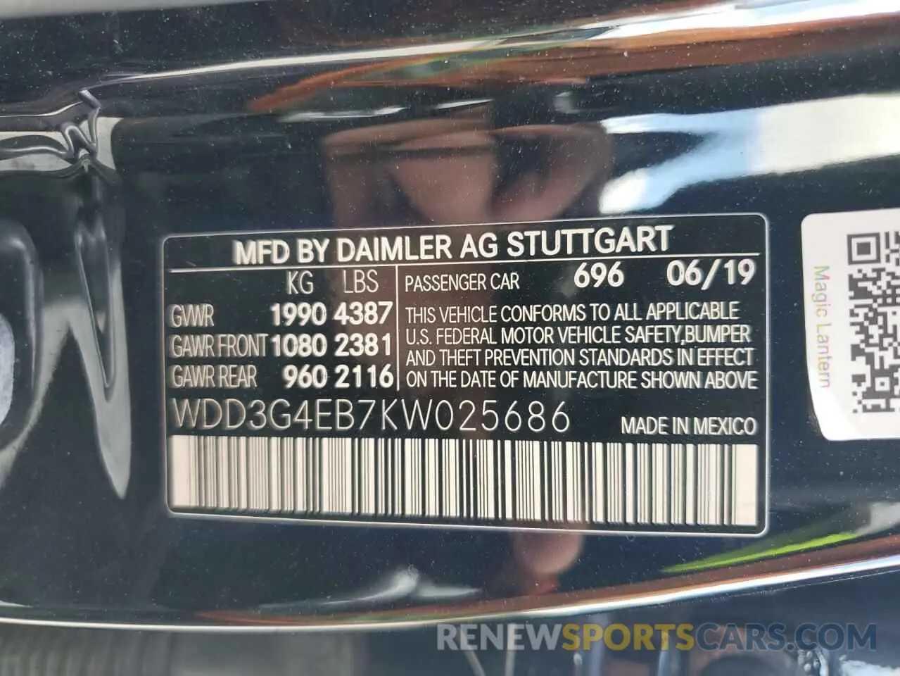 12 Photograph of a damaged car WDD3G4EB7KW025686 MERCEDES-BENZ A-CLASS 2019